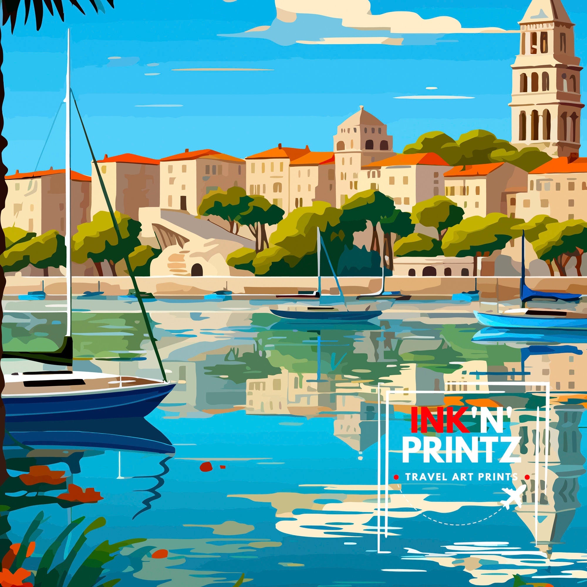 Split Croatia Print Split Wall Decor Split Poster Split Art Print Split Wall Art Gift for Split Travel Split Home Decor