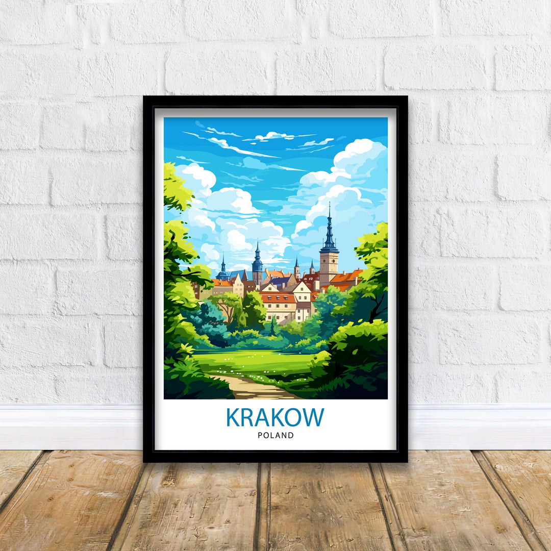 Krakow Poland Travel Print Krakow Wall Decor Krakow Poster Poland Travel Prints Krakow Art Print Krakow Illustration Krakow Wall Art
