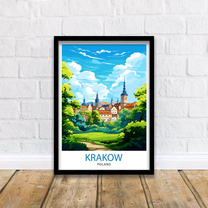 Krakow Poland Travel Print Krakow Wall Decor Krakow Poster Poland Travel Prints Krakow Art Print Krakow Illustration Krakow Wall Art