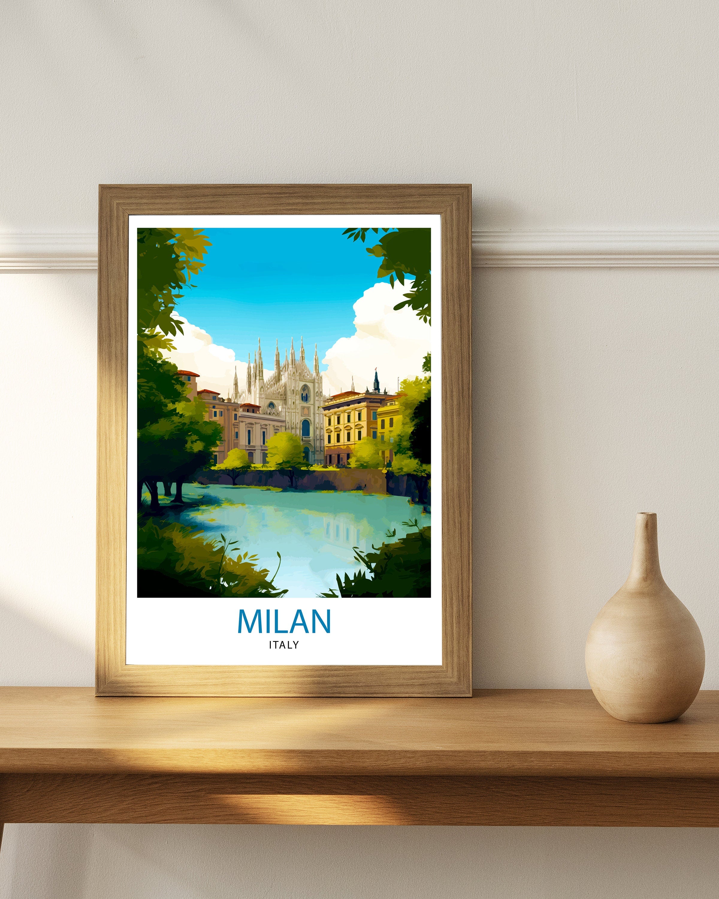 Milan Italy Travel Print Milan Wall Decor Milan Poster Italy Travel Prints Milan Art Print Milan Illustration Milan Wall Art Italy Print