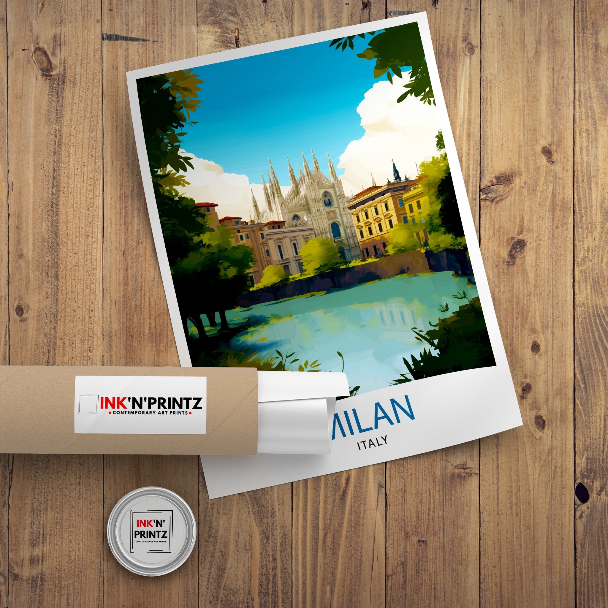 Milan Italy Travel Print Milan Wall Decor Milan Poster Italy Travel Prints Milan Art Print Milan Illustration Milan Wall Art Italy Print