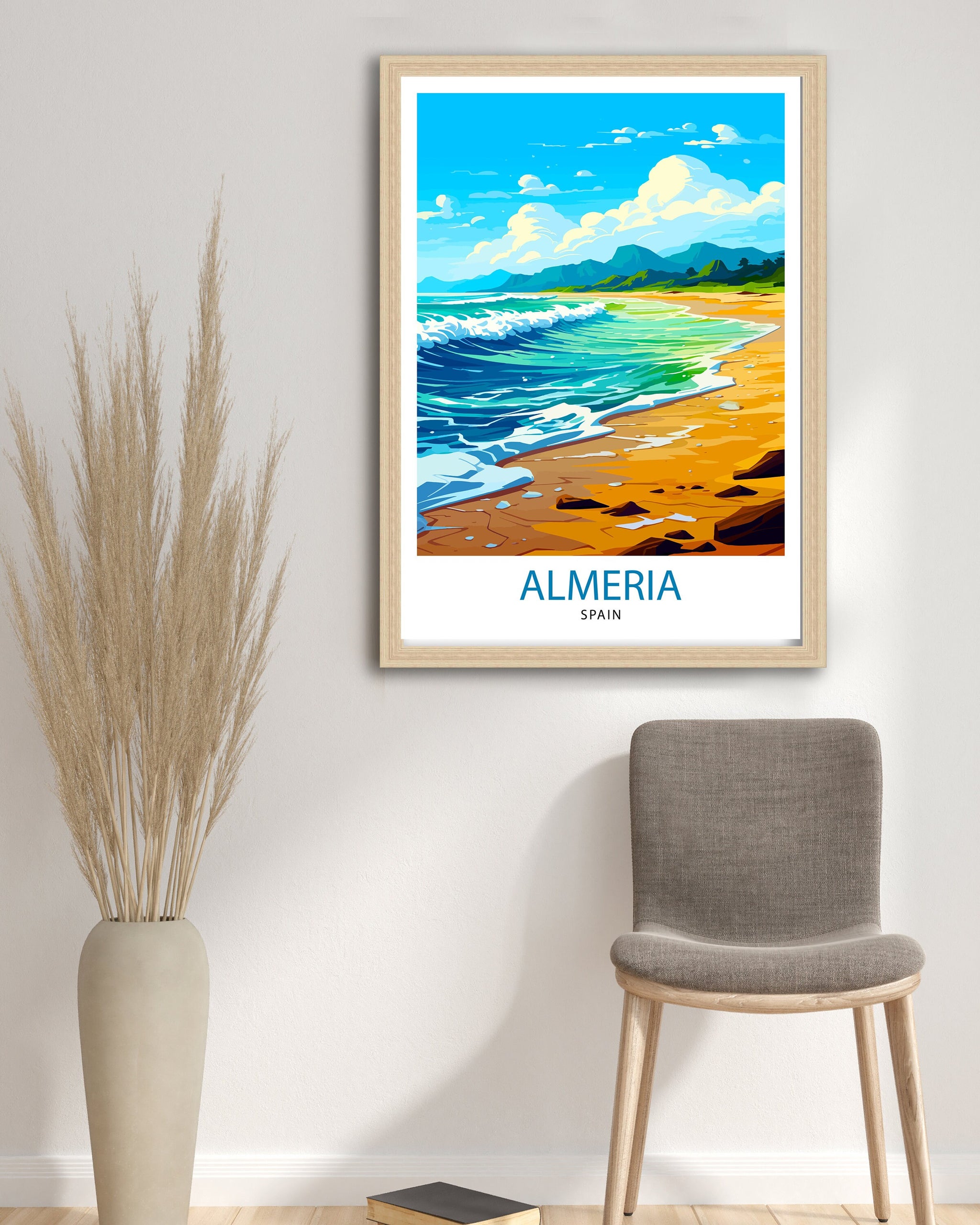 Almeria Spain Travel Print Almeria Wall Decor Almeria Poster Spain Travel Prints Almeria Art Print Almeria Illustration Almeria Wall Art