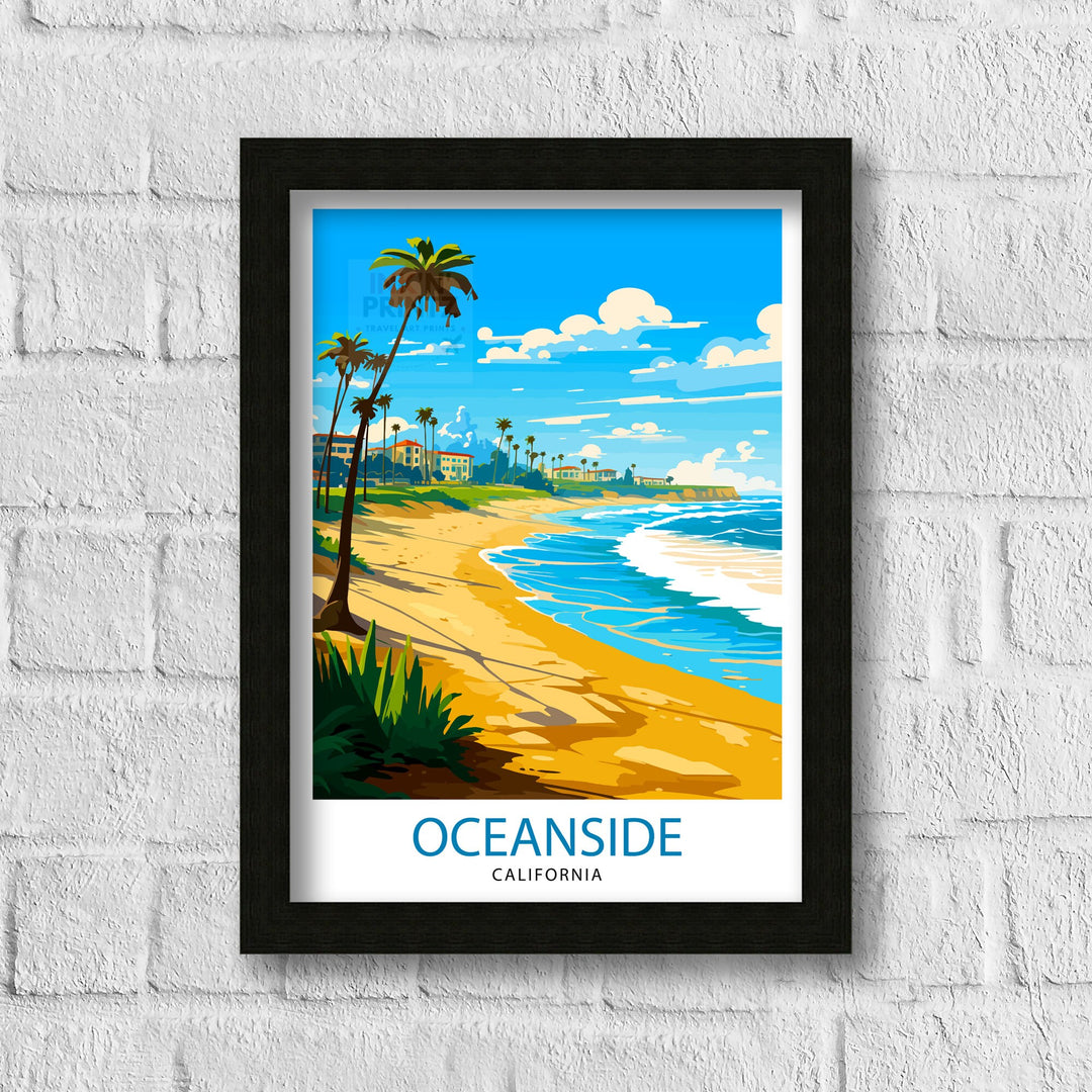 Oceanside California Travel Poster Oceanside