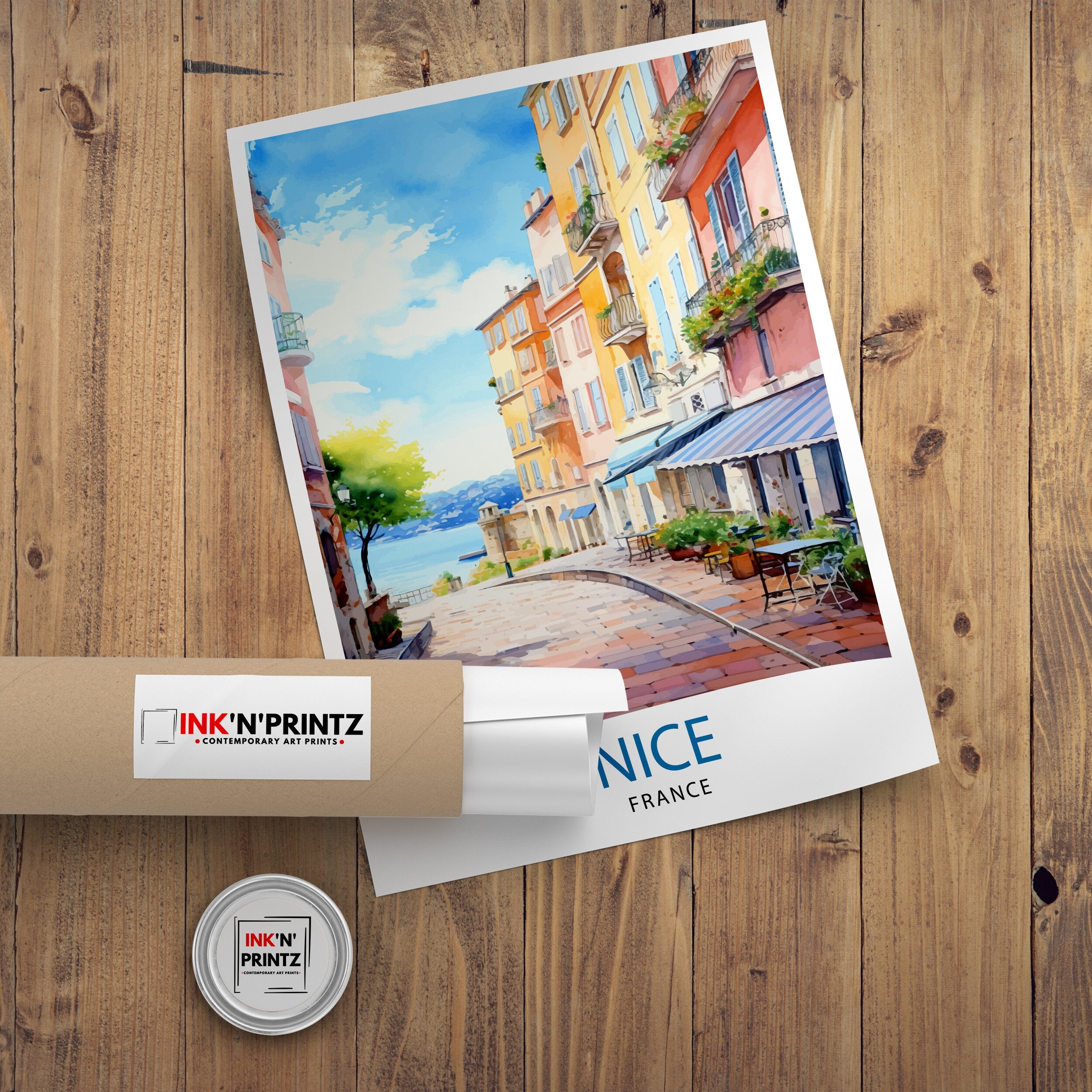Nice France Travel Print Nice Wall Art Nice Poster French Riviera Decor Nice Art Print Nice Illustration Nice Wall Decor France Print Nice