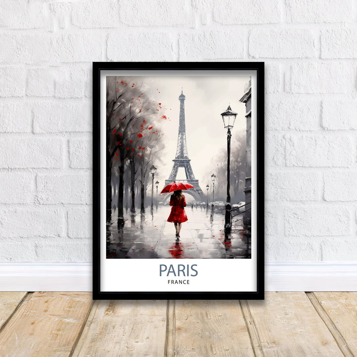 Paris France Travel Poster Paris Wall Art Eiffel Tower Art France Travel Poster Paris Home Decor French Illustration Parisian Art Poster