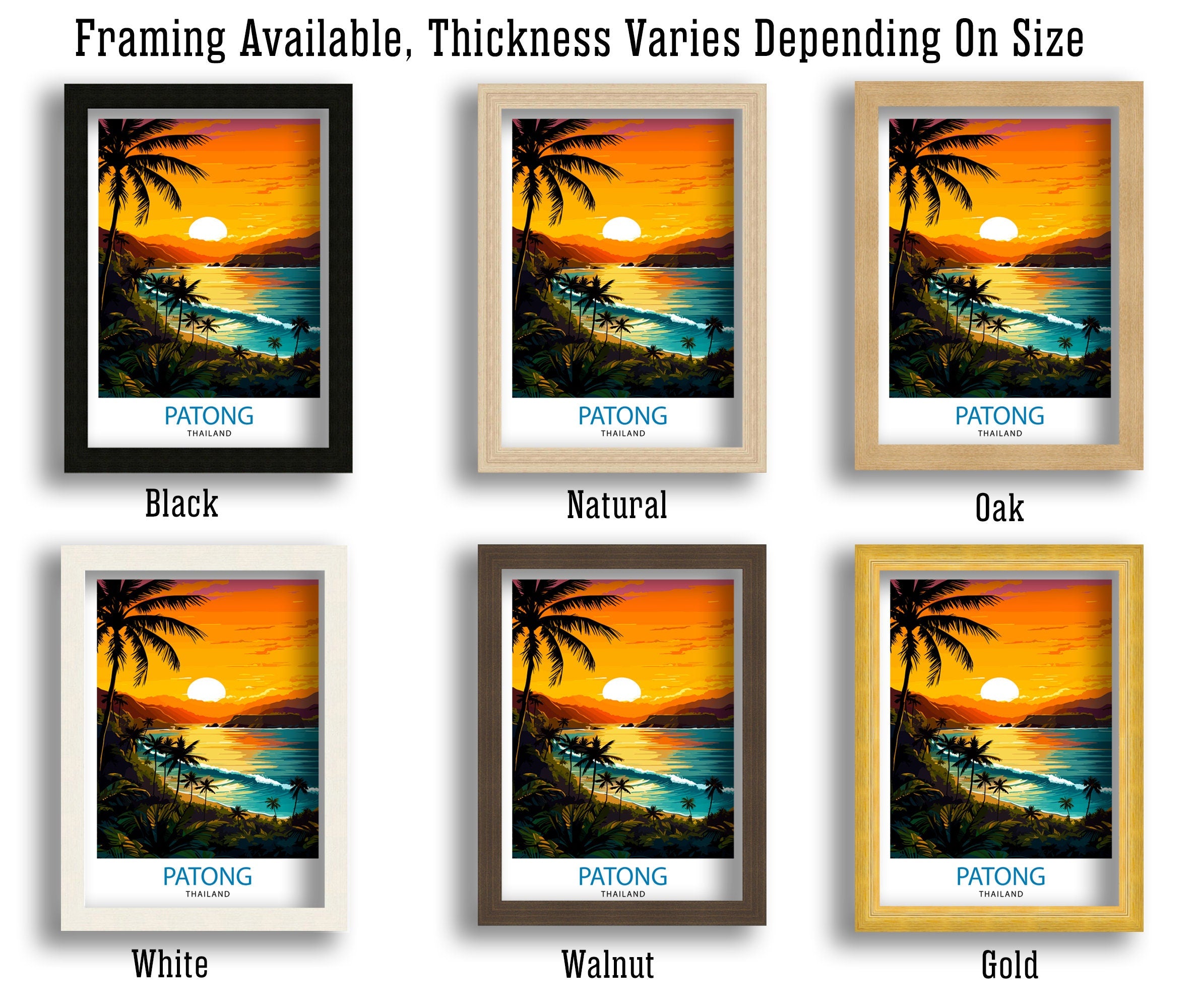 Patong Beach Thailand Travel Print Patong Wall Decor Patong Poster Thailand Travel Prints Patong Art Print Patong Illustration Patong Wall