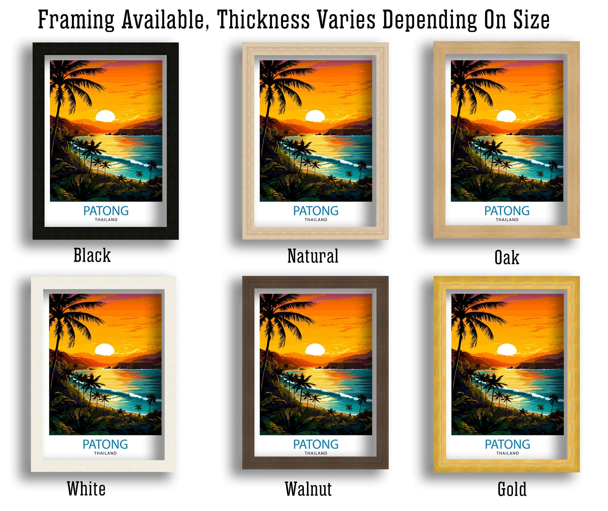 Patong Beach Thailand Travel Print Patong Wall Decor Patong Poster Thailand Travel Prints Patong Art Print Patong Illustration Patong Wall