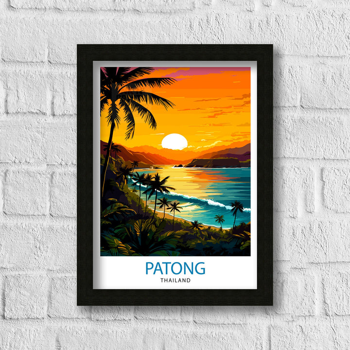 Patong Beach Thailand Travel Poster Patong