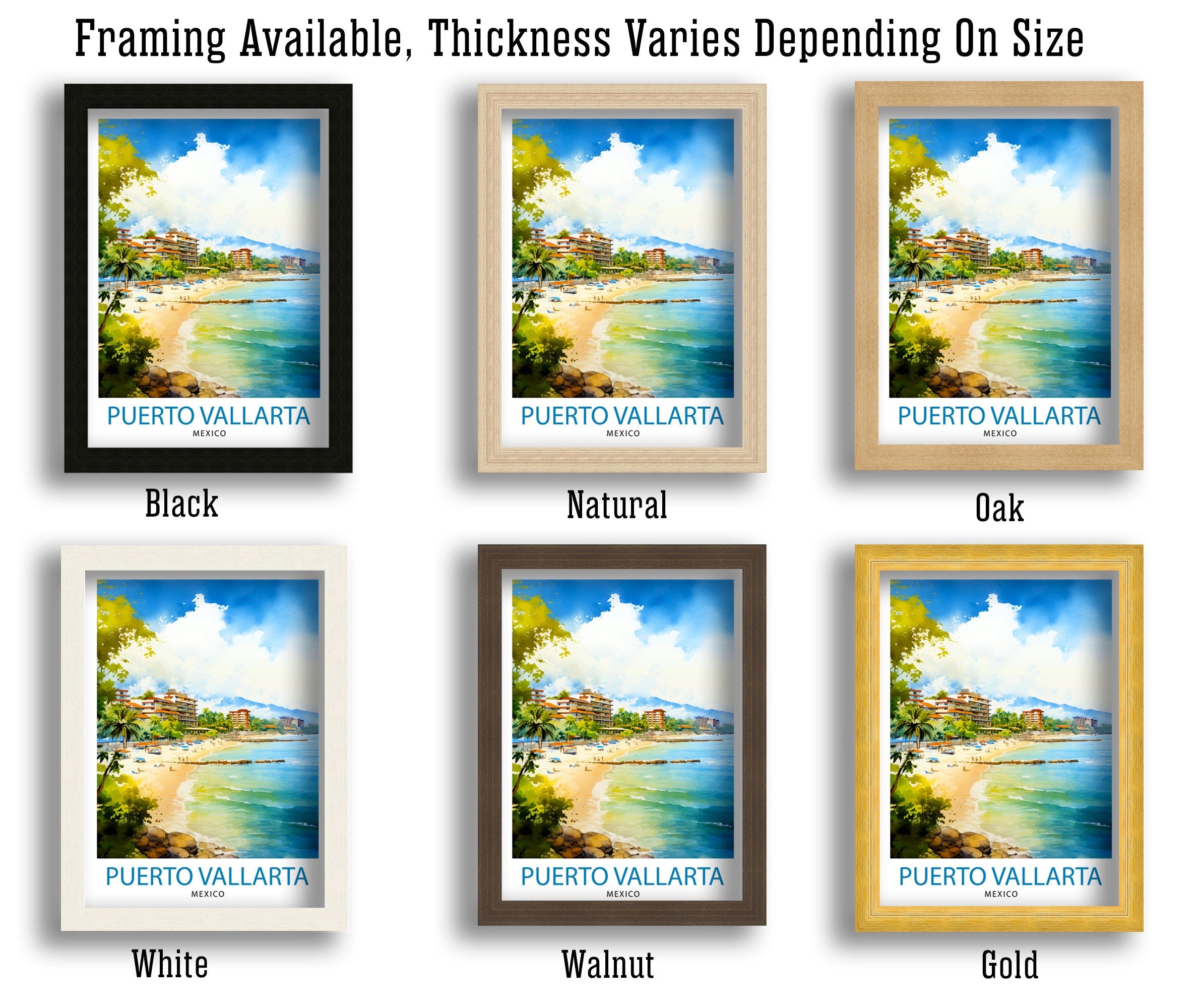 Puerto Vallarta Mexico Travel Print Puerto Vallarta Wall Decor Puerto Vallarta Poster Mexico Travel Prints Puerto Vallarta Art Print