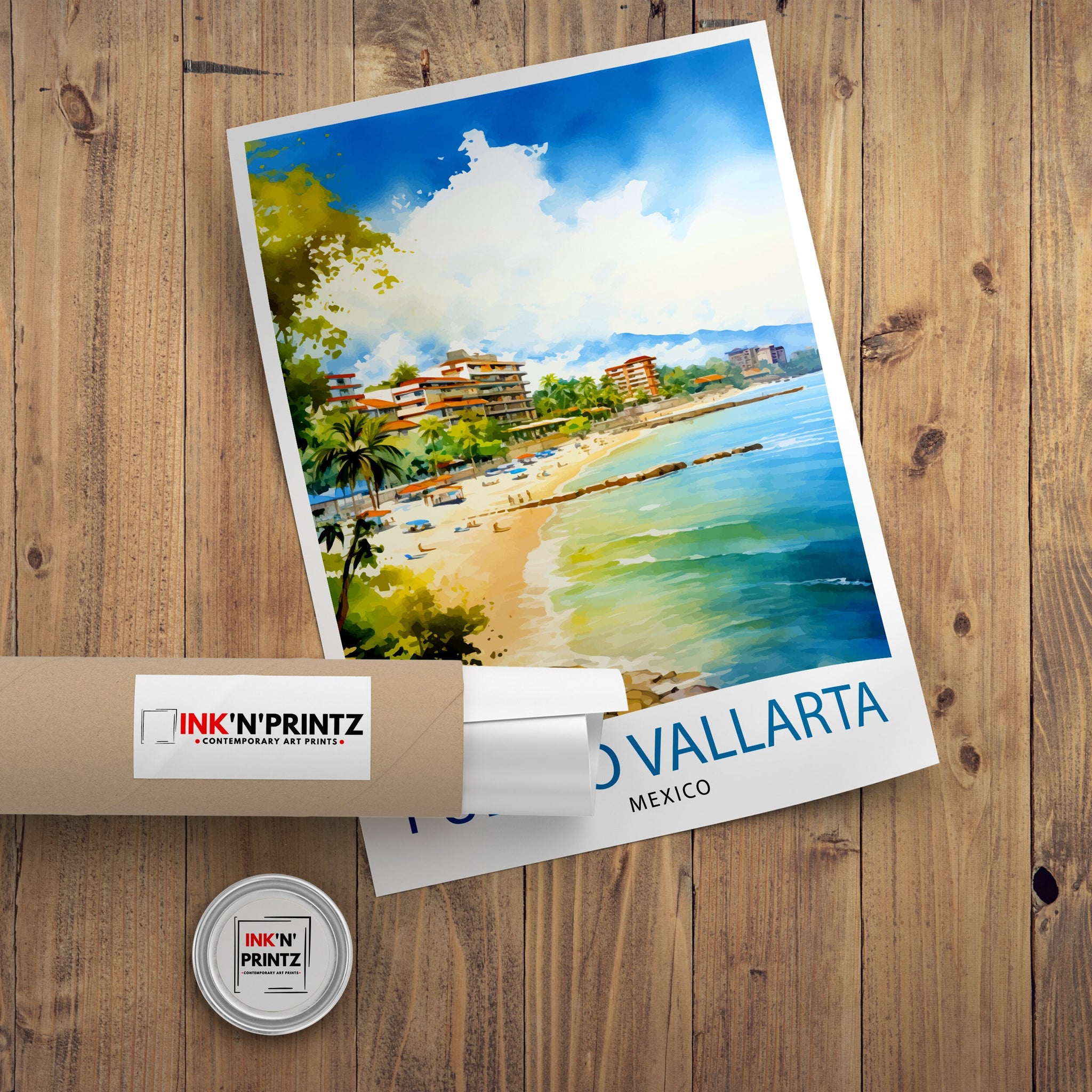 Puerto Vallarta Mexico Travel Print Puerto Vallarta Wall Decor Puerto Vallarta Poster Mexico Travel Prints Puerto Vallarta Art Print