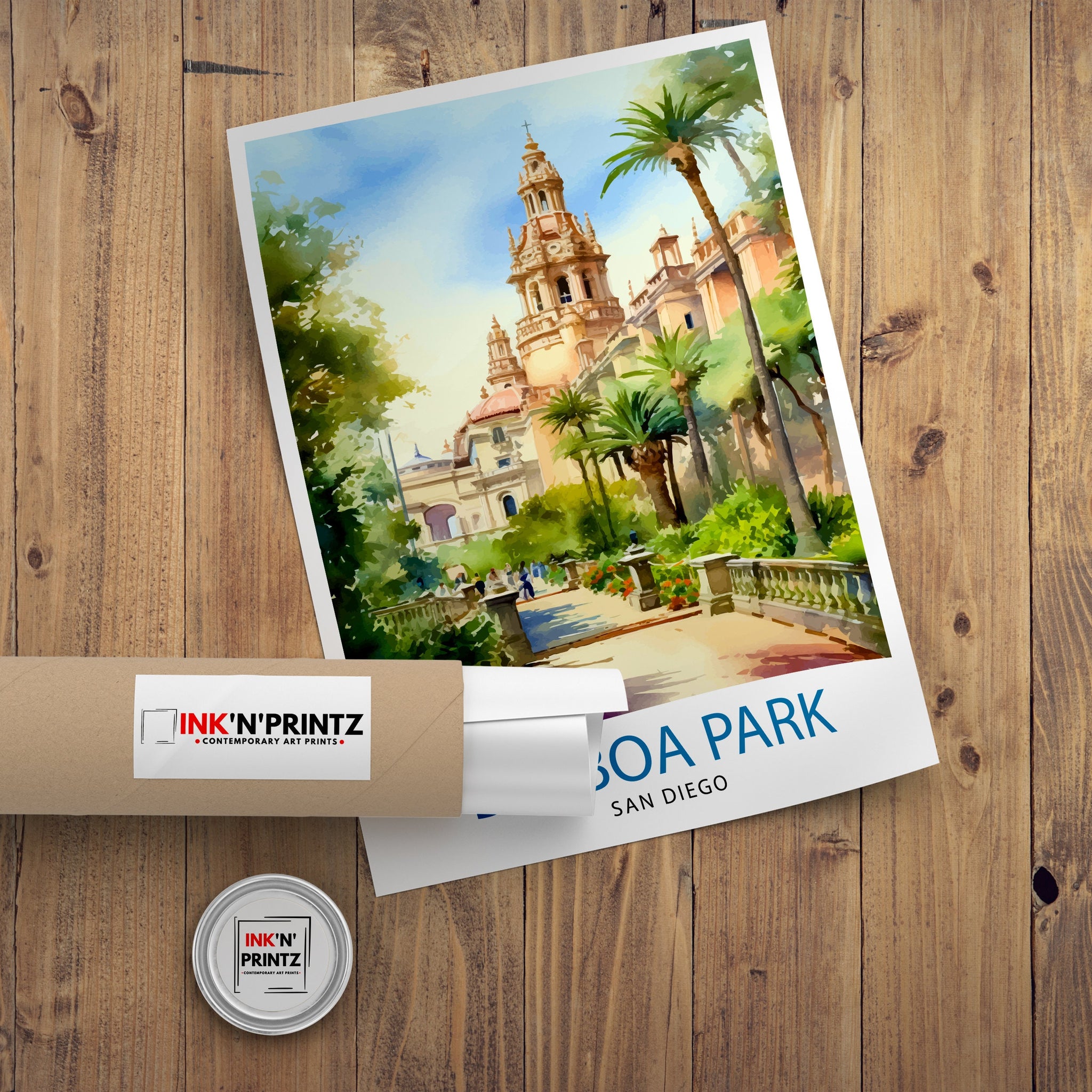 Balboa Park California Travel Print| Balboa Park Wall Art California Home Decor Balboa Park Illustration Travel Poster Gift