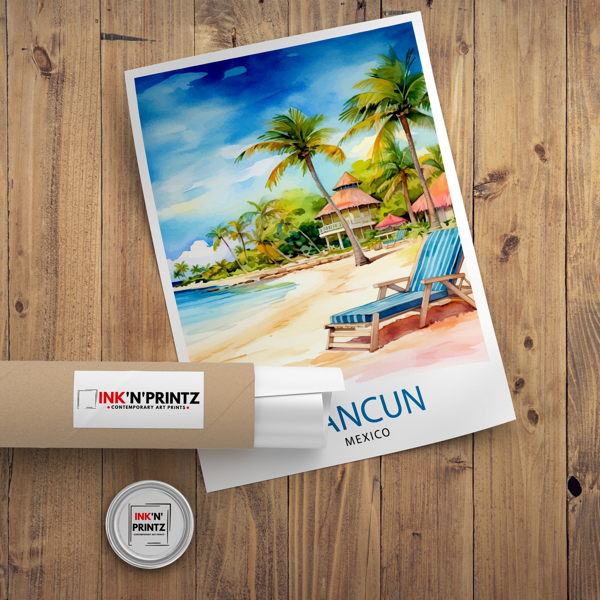 Cancun Mexico Travel Print Cancun Wall Decor Cancun Home Living Decor Cancun Illustration Travel Poster Gift for Cancun Mexico Home Decor