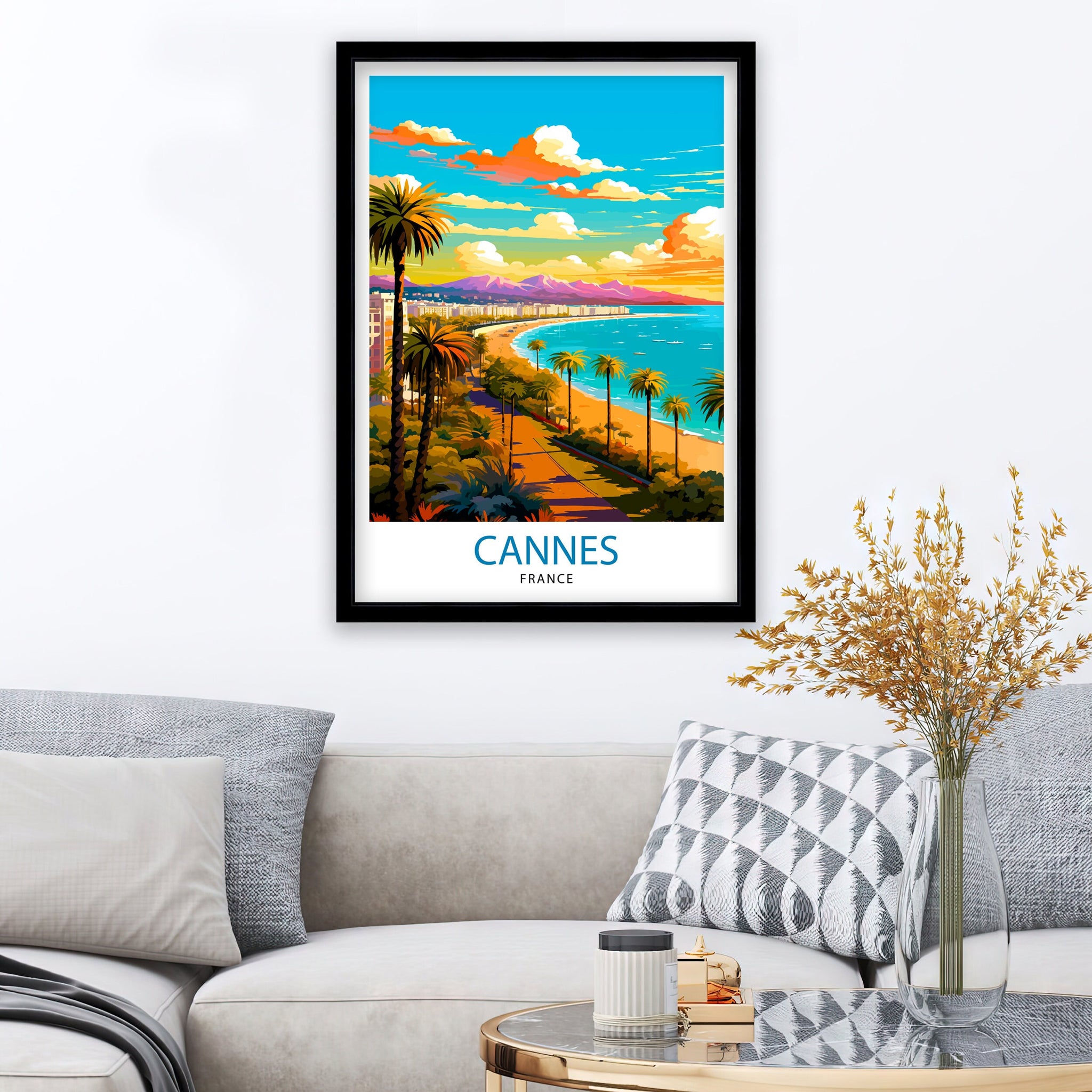 Cannes France Travel Print: French Riviera Wall Art