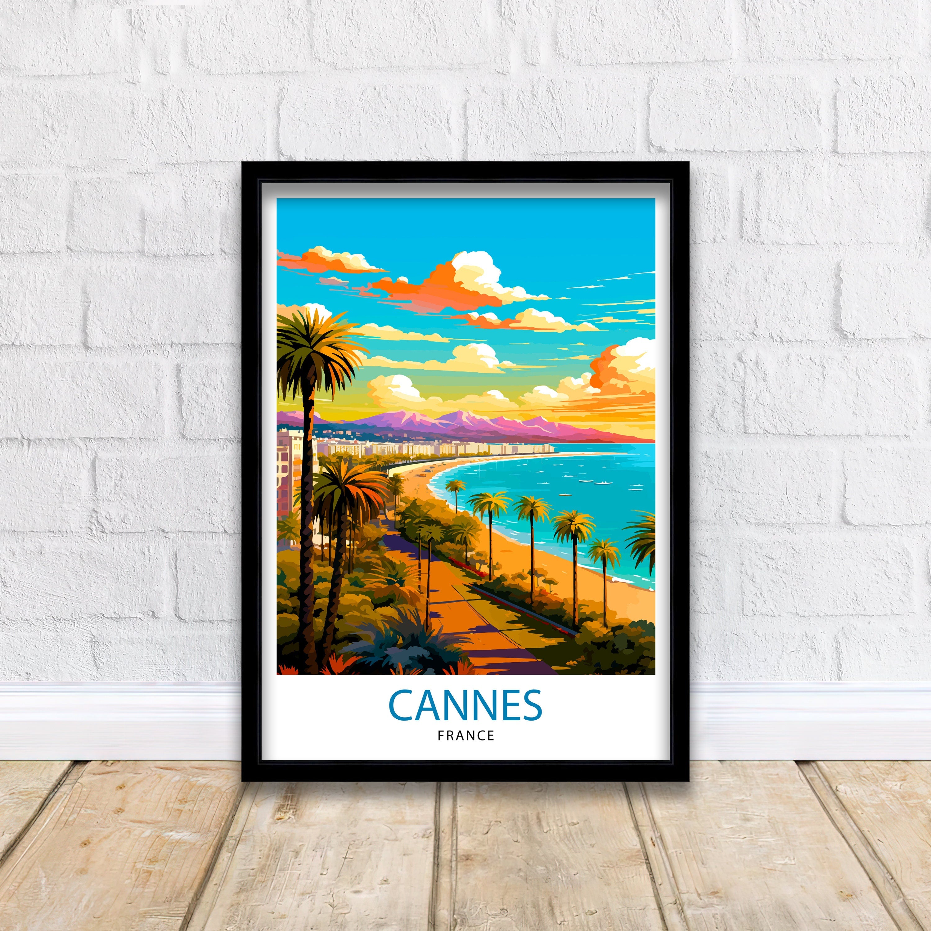 Cannes France Travel Print: French Riviera Wall Art