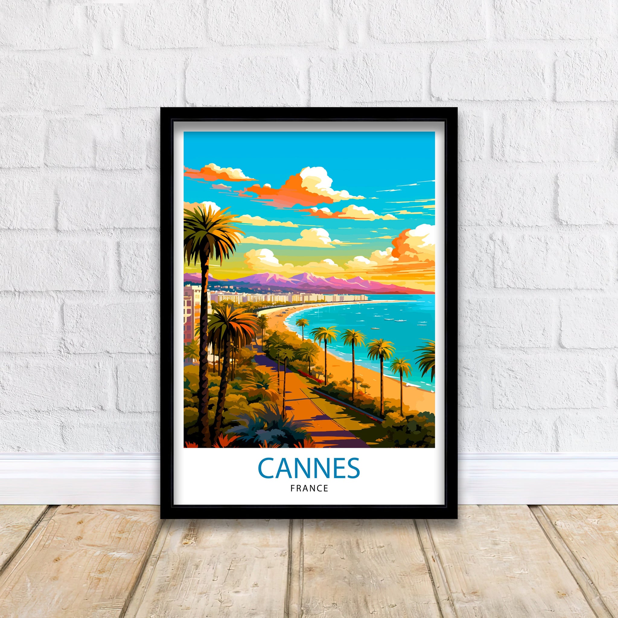 Cannes France Travel Print: French Riviera Wall Art