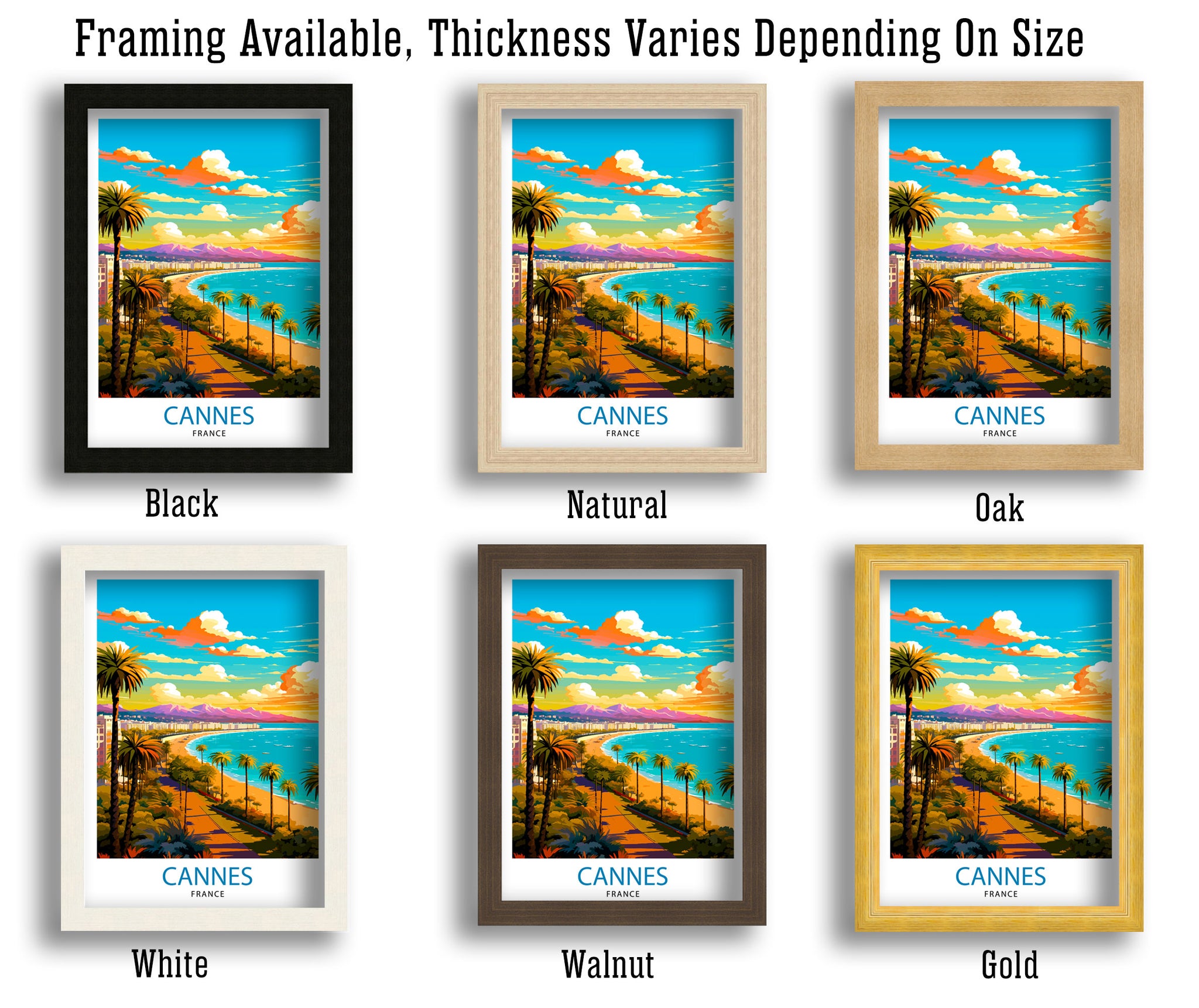 Cannes France Travel Print: French Riviera Wall Art