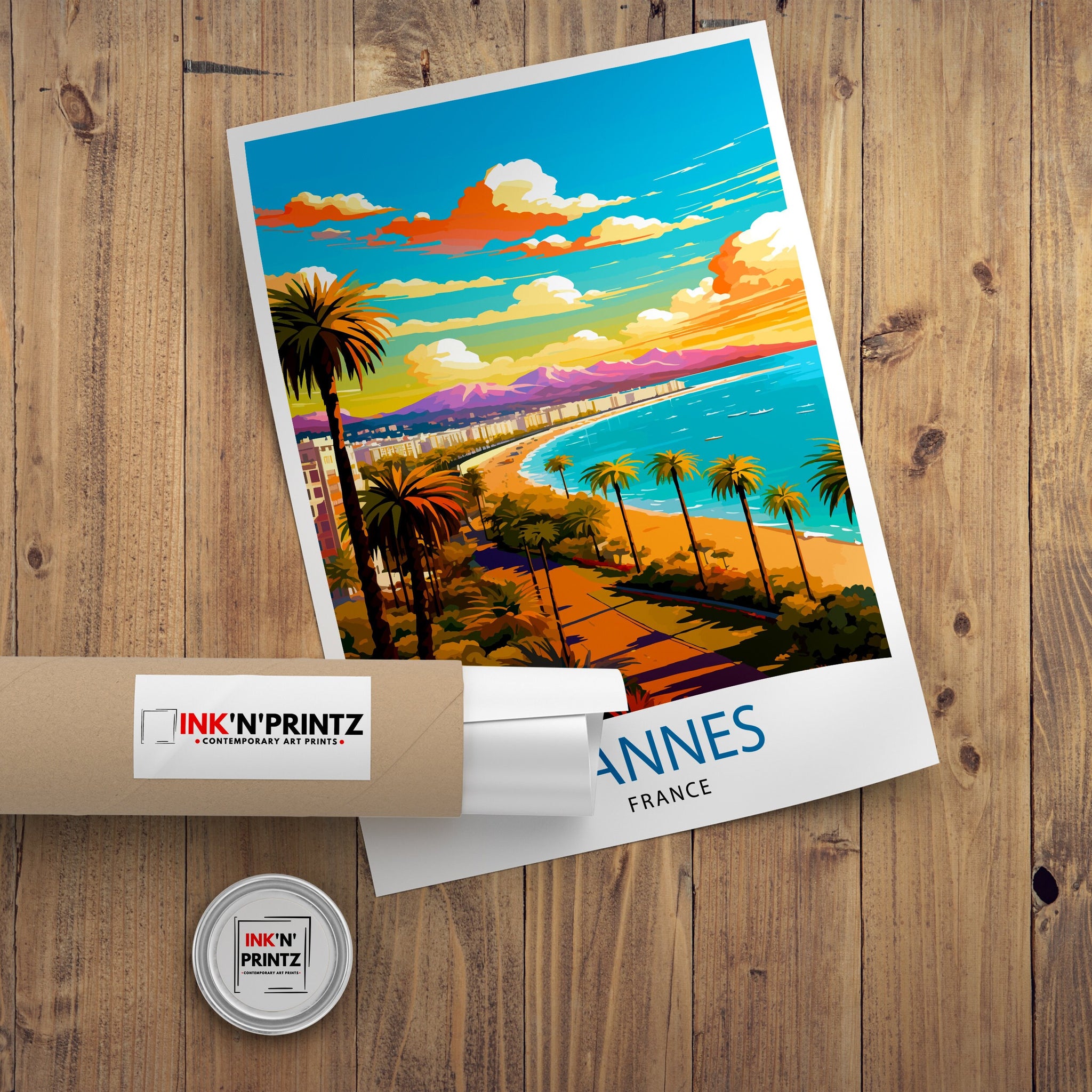 Cannes France Travel Print: French Riviera Wall Art