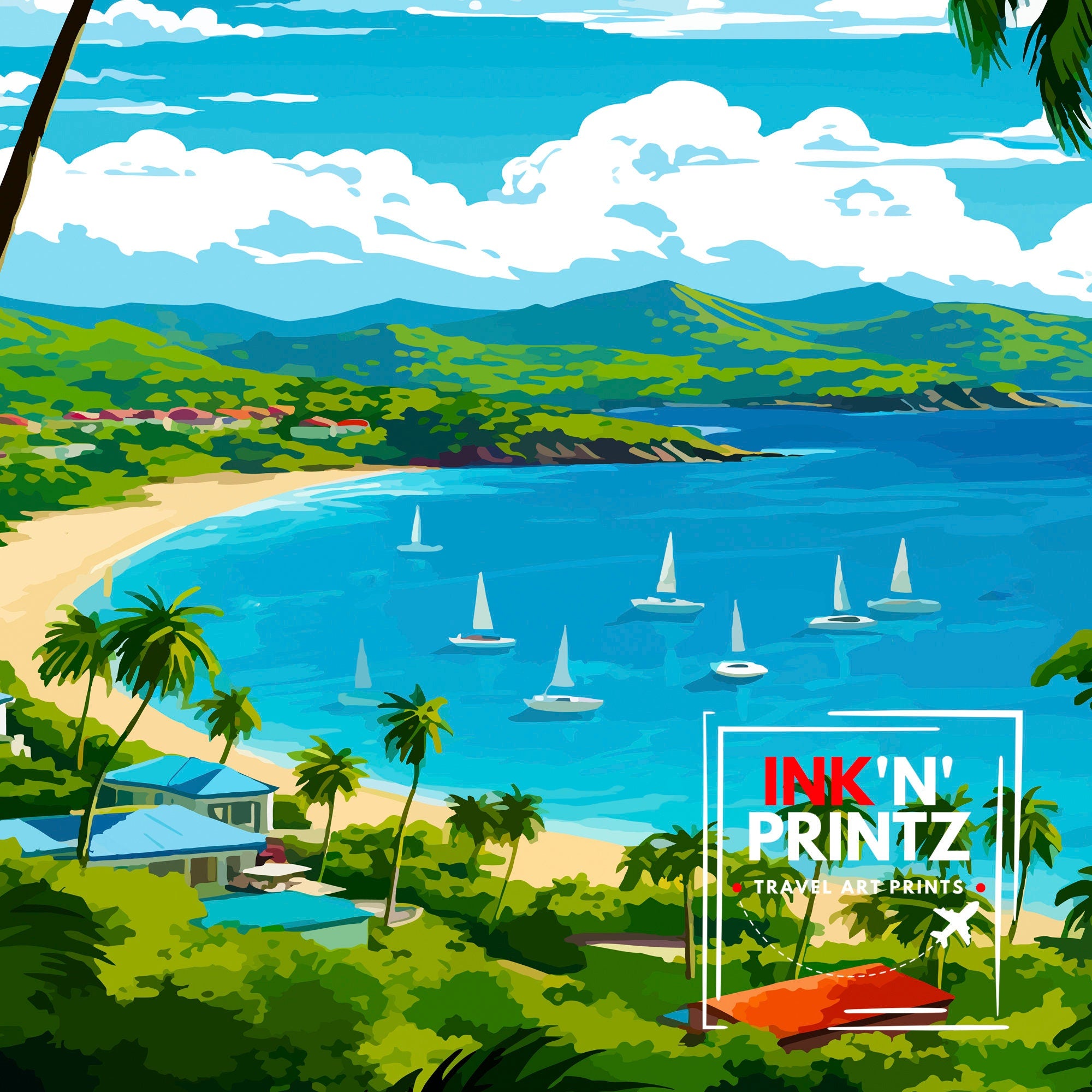 Grenada Caribbean Print Grenada Wall Decor Grenada Poster Grenada Art Print Grenada Wall Art Gift for Grenada Travel Grenada Home Decor