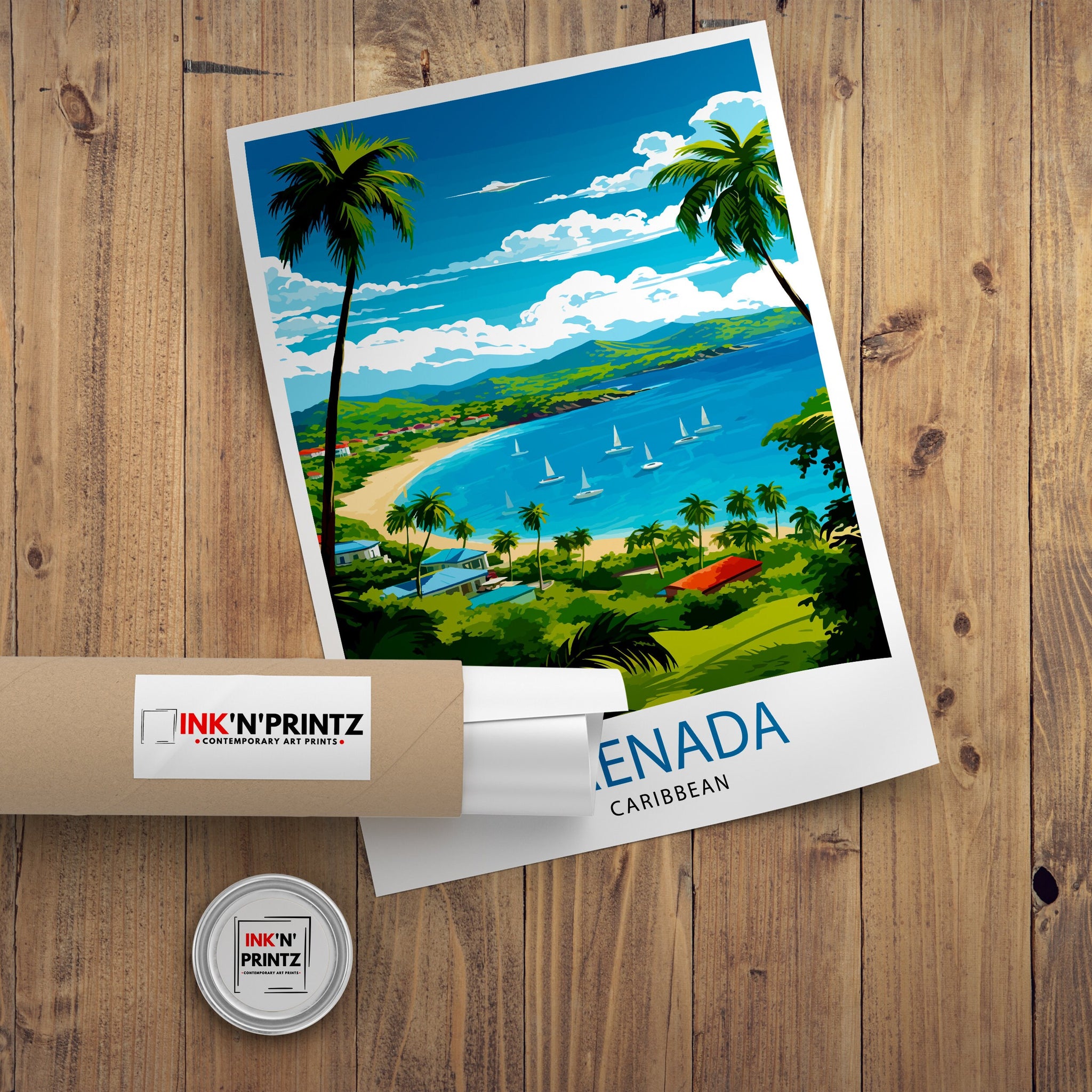 Grenada Caribbean Print Grenada Wall Decor Grenada Poster Grenada Art Print Grenada Wall Art Gift for Grenada Travel Grenada Home Decor