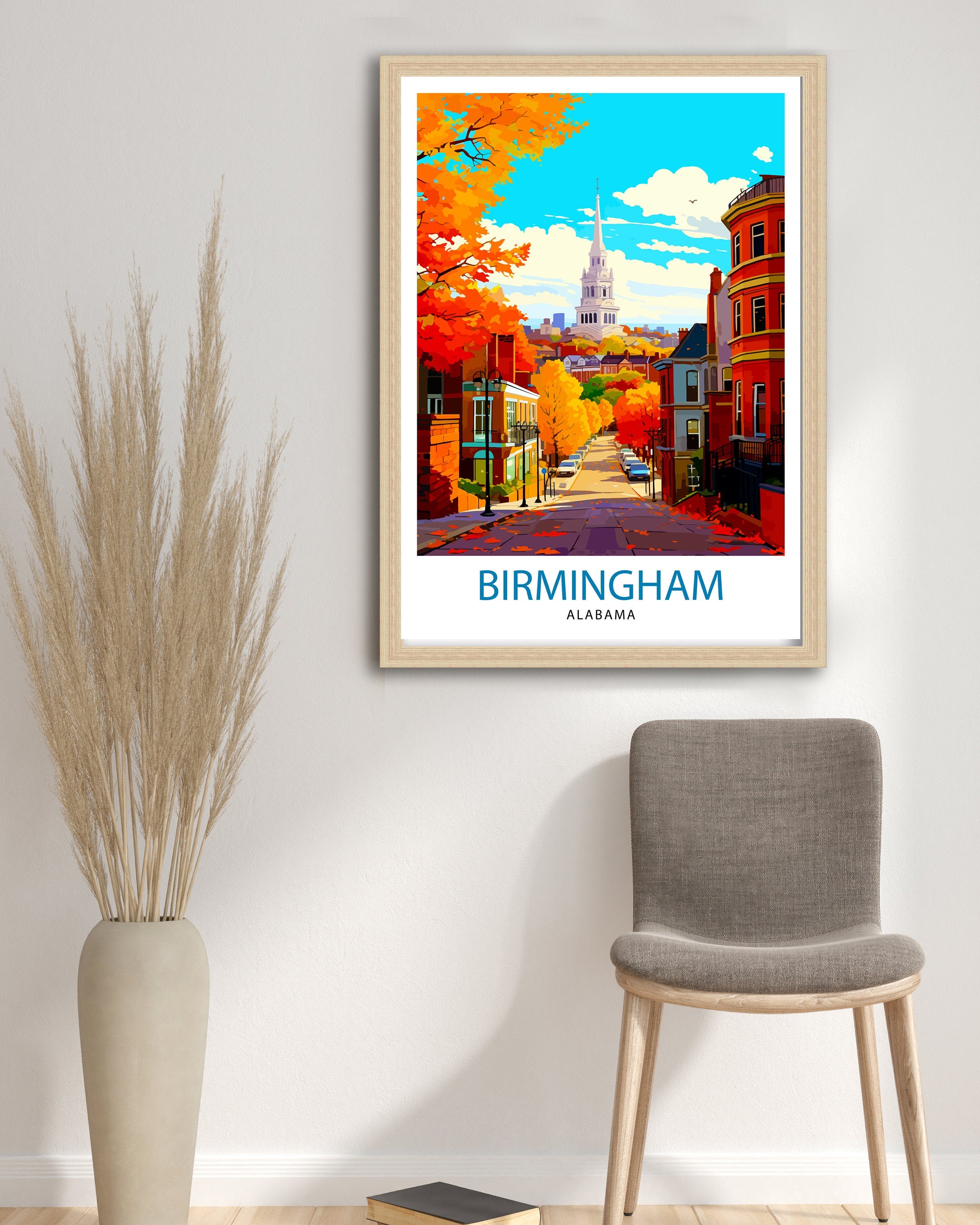 Birmingham Alabama Print| Birmingham Wall Decor Birmingham Poster Birmingham Art Print Birmingham Wall Art Gift for Birmingham
