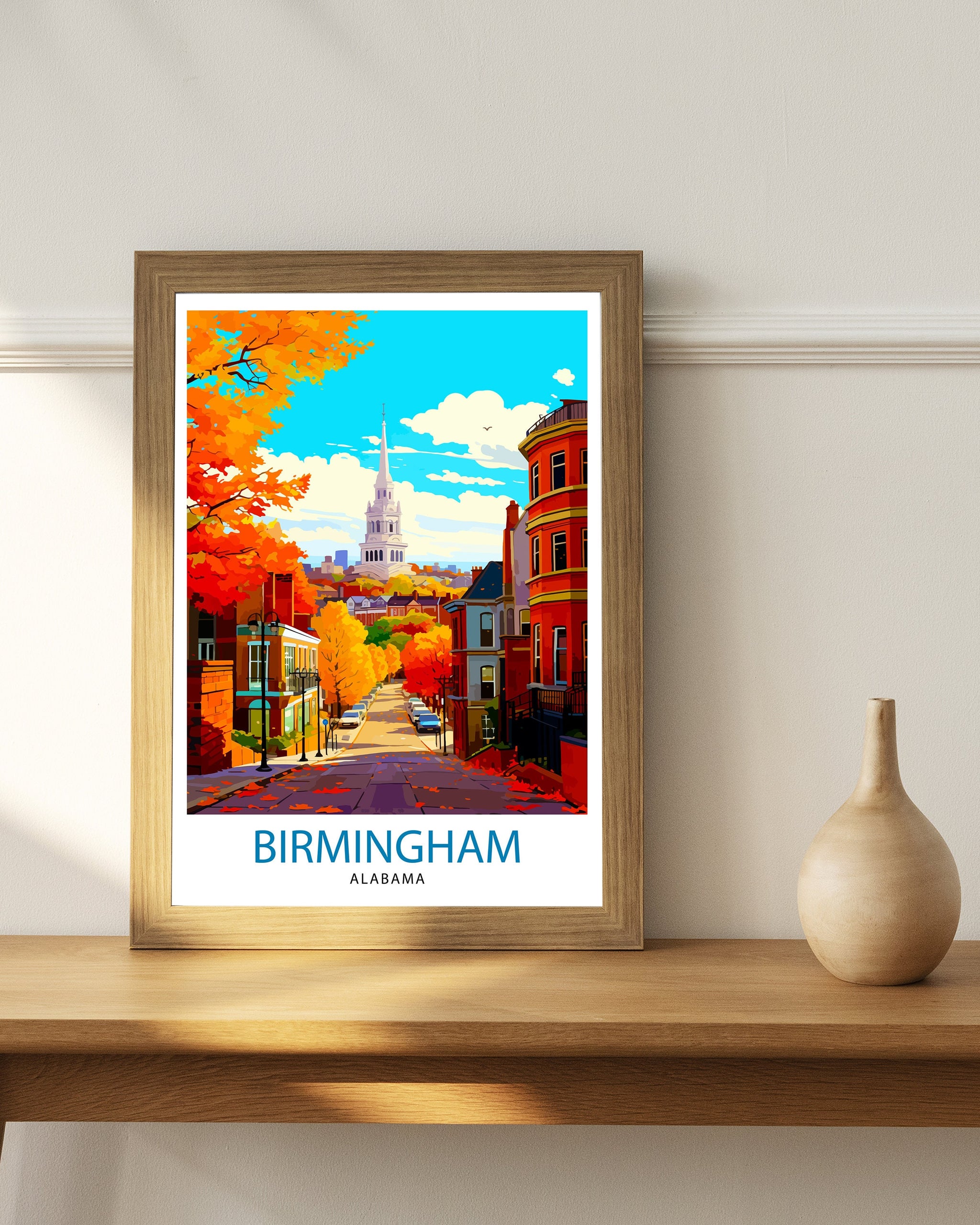 Birmingham Alabama Print| Birmingham Wall Decor Birmingham Poster Birmingham Art Print Birmingham Wall Art Gift for Birmingham