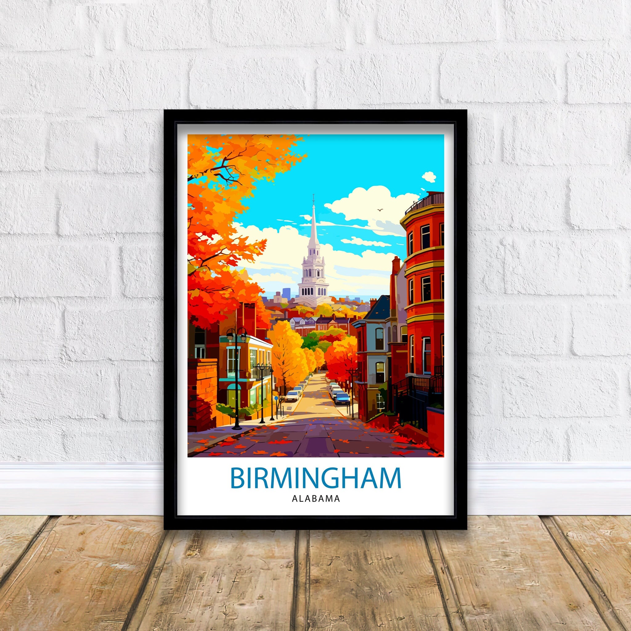 Birmingham Alabama Print| Birmingham Wall Decor Birmingham Poster Birmingham Art Print Birmingham Wall Art Gift for Birmingham