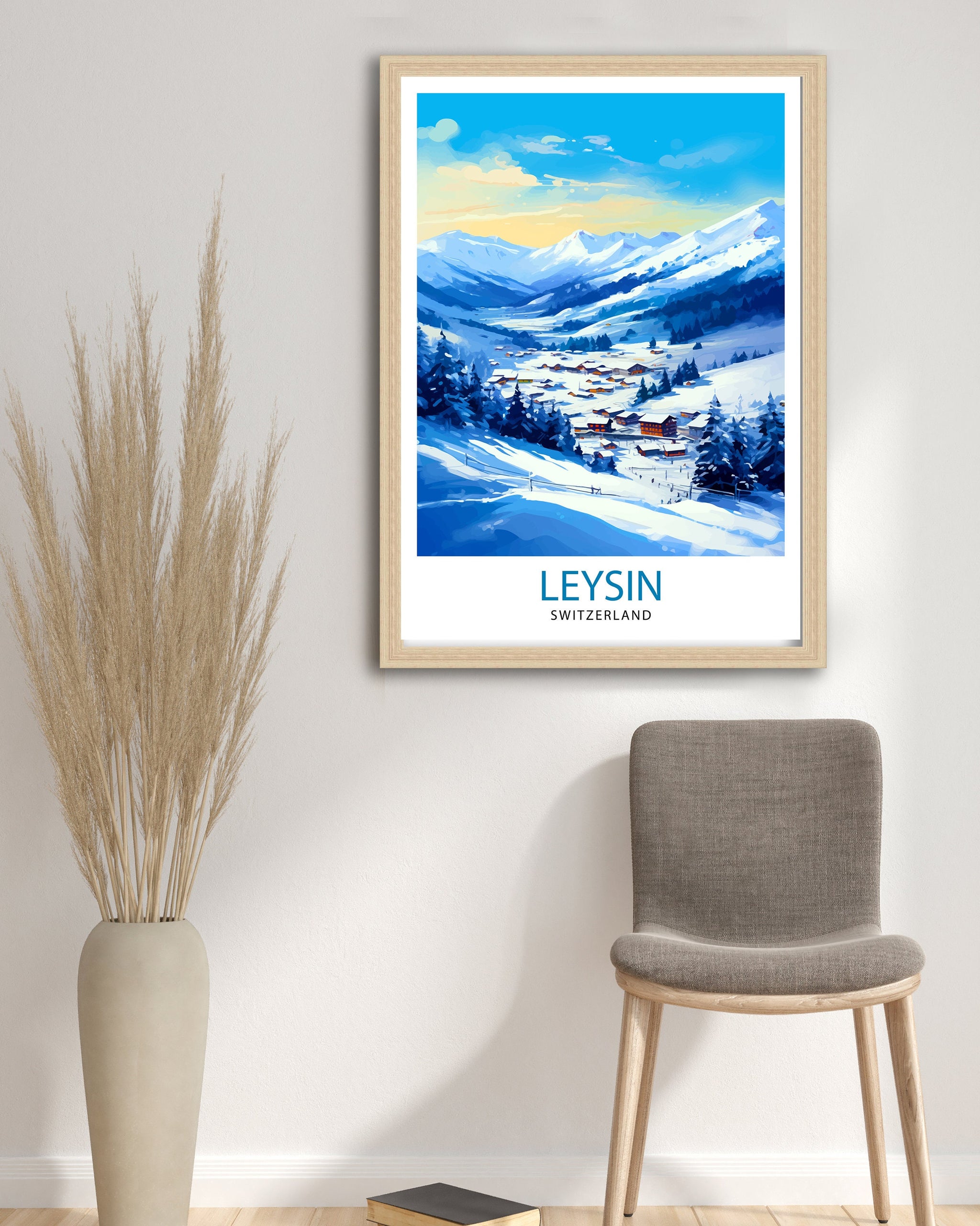 Leysin Switzerland Print Leysin Wall Decor Leysin Poster Leysin Art Print Leysin Wall Art Gift for Leysin Travel Leysin Home Decor