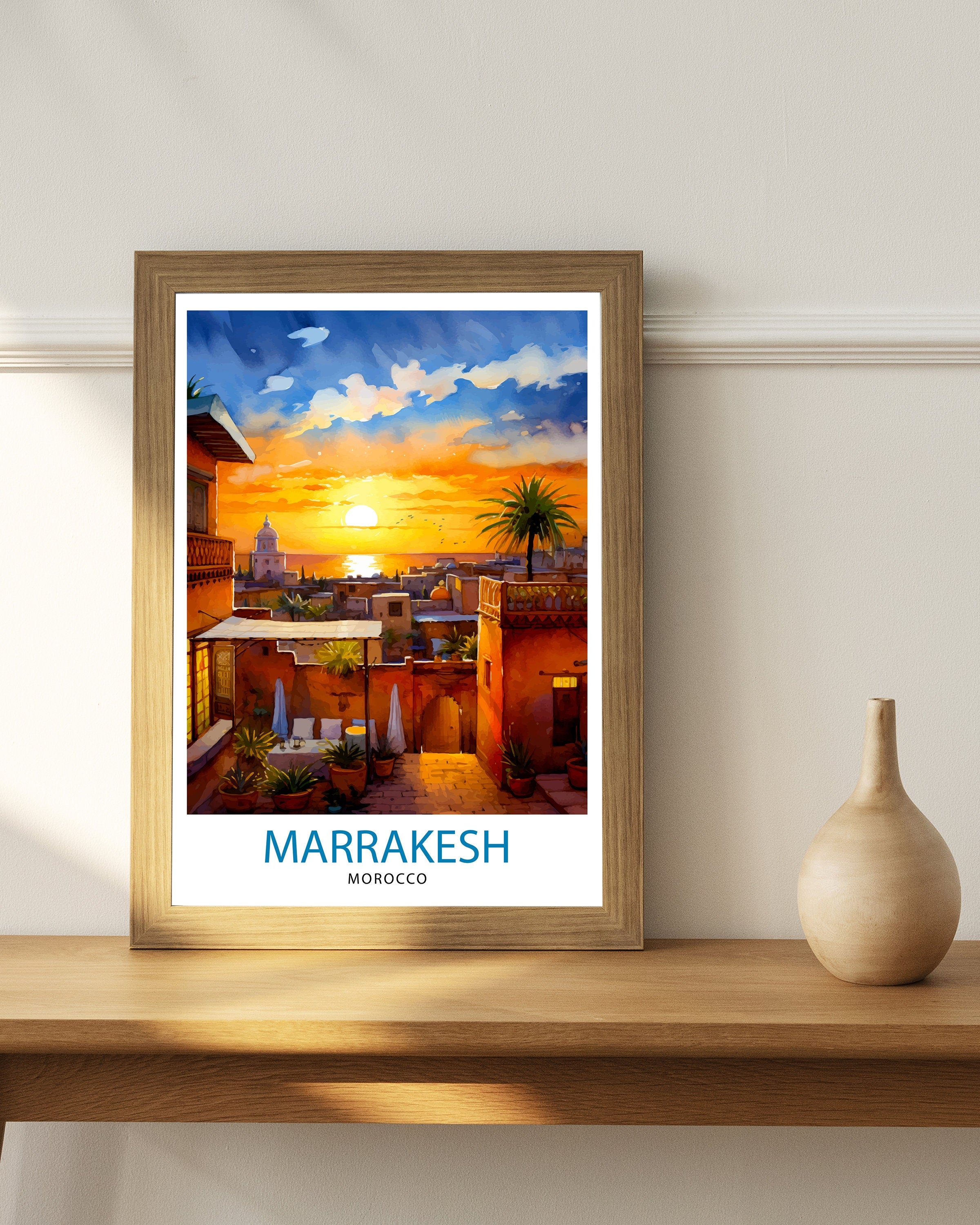 Marrakesh Travel Print | Marrakesh Poster | Morocco Print | Morocco | Marrakesh | Travel Poster | Marrakesh Wall Art | Morocco Poster