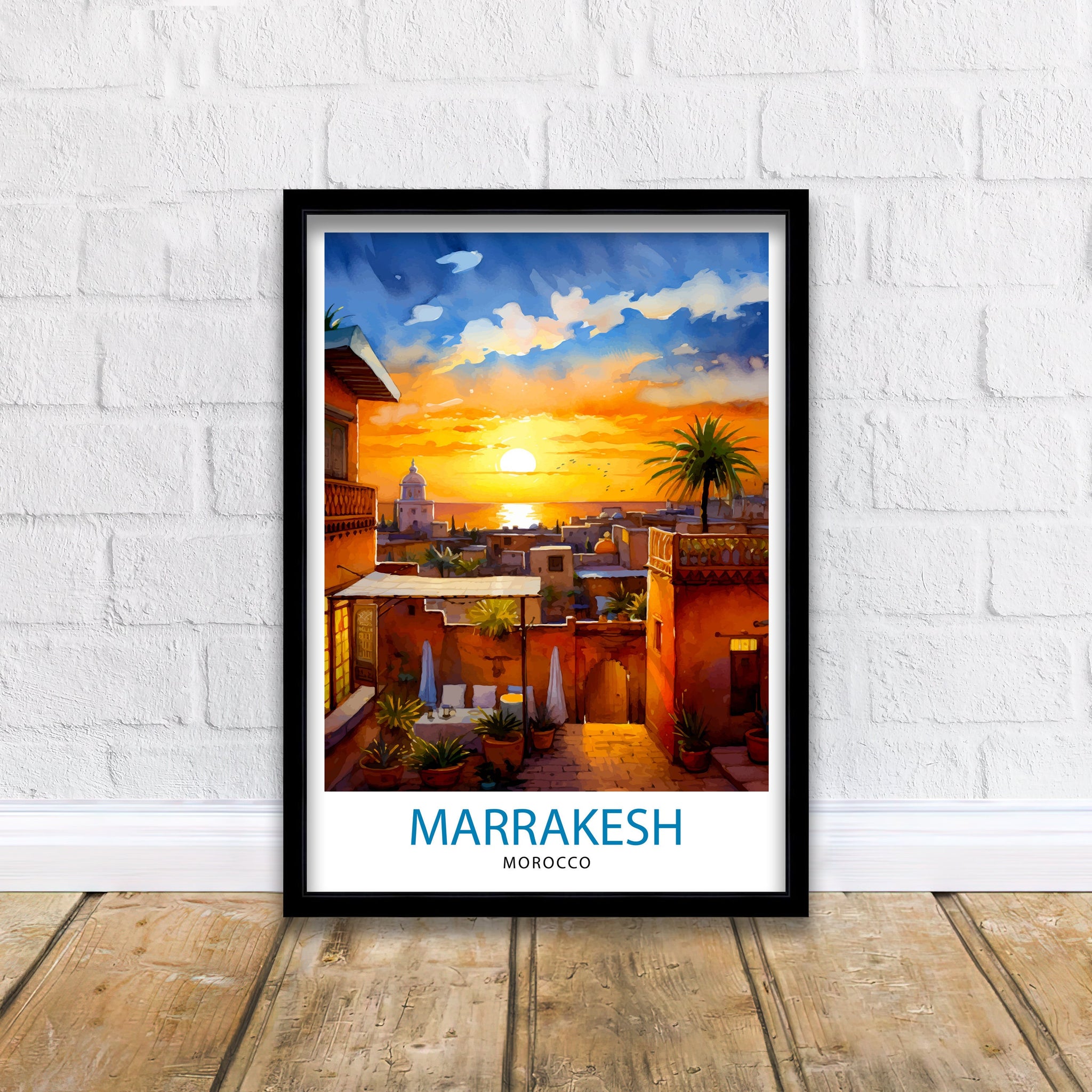 Marrakesh Travel Print | Marrakesh Poster | Morocco Print | Morocco | Marrakesh | Travel Poster | Marrakesh Wall Art | Morocco Poster