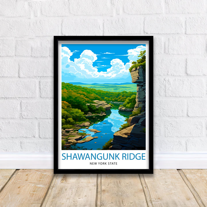 Shawangunk Ridge Travel Poster Shawangunk