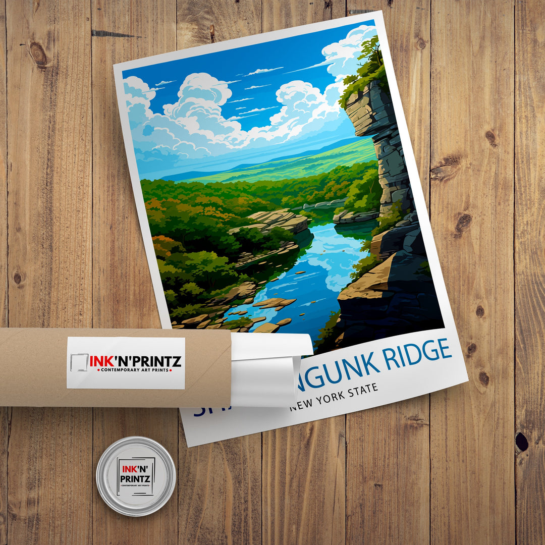 Shawangunk Ridge Travel Poster Shawangunk