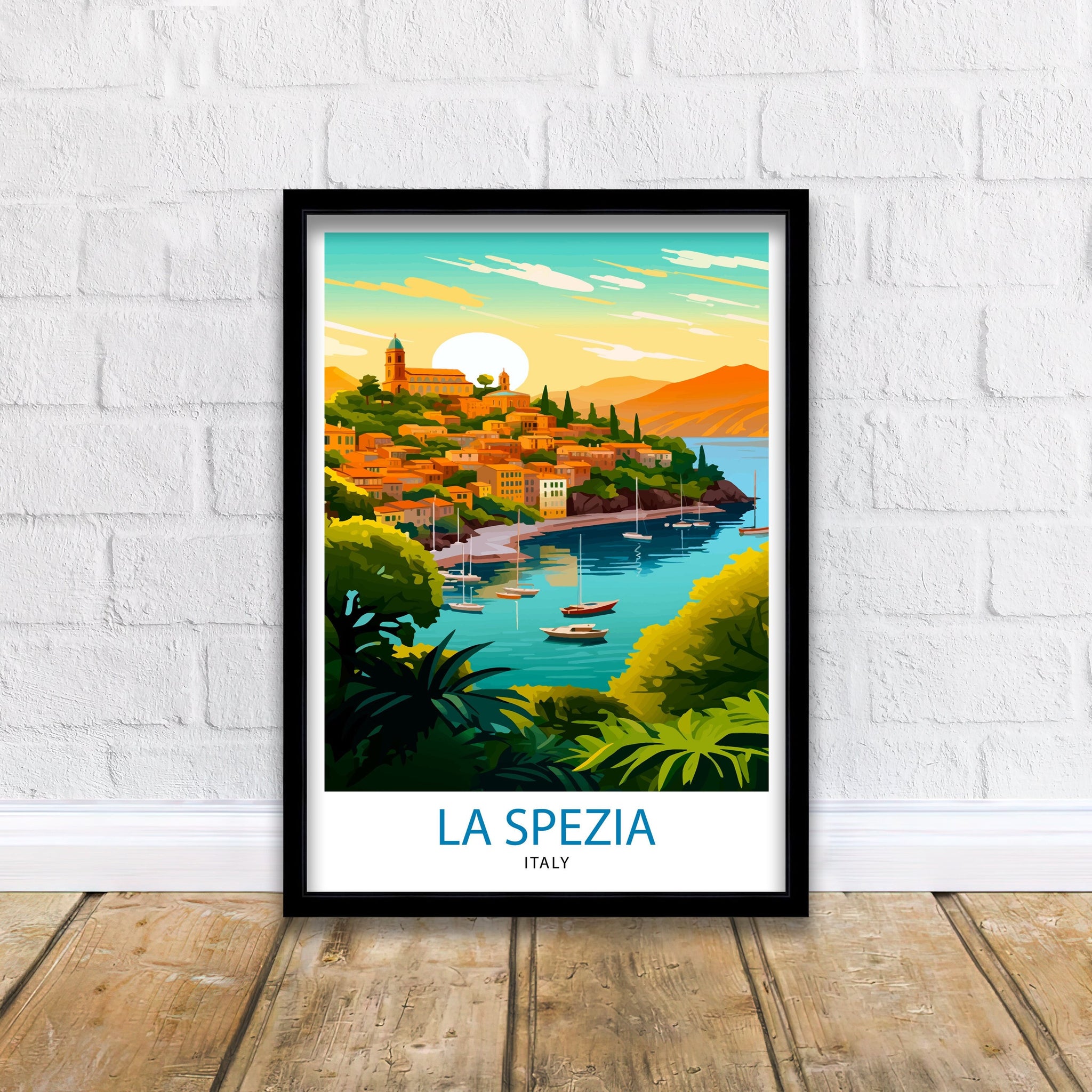 La Spezia Italy Travel Print La Spezia Wall Decor La Spezia Poster Italy Travel Prints La Spezia Art Print La Spezia Illustration