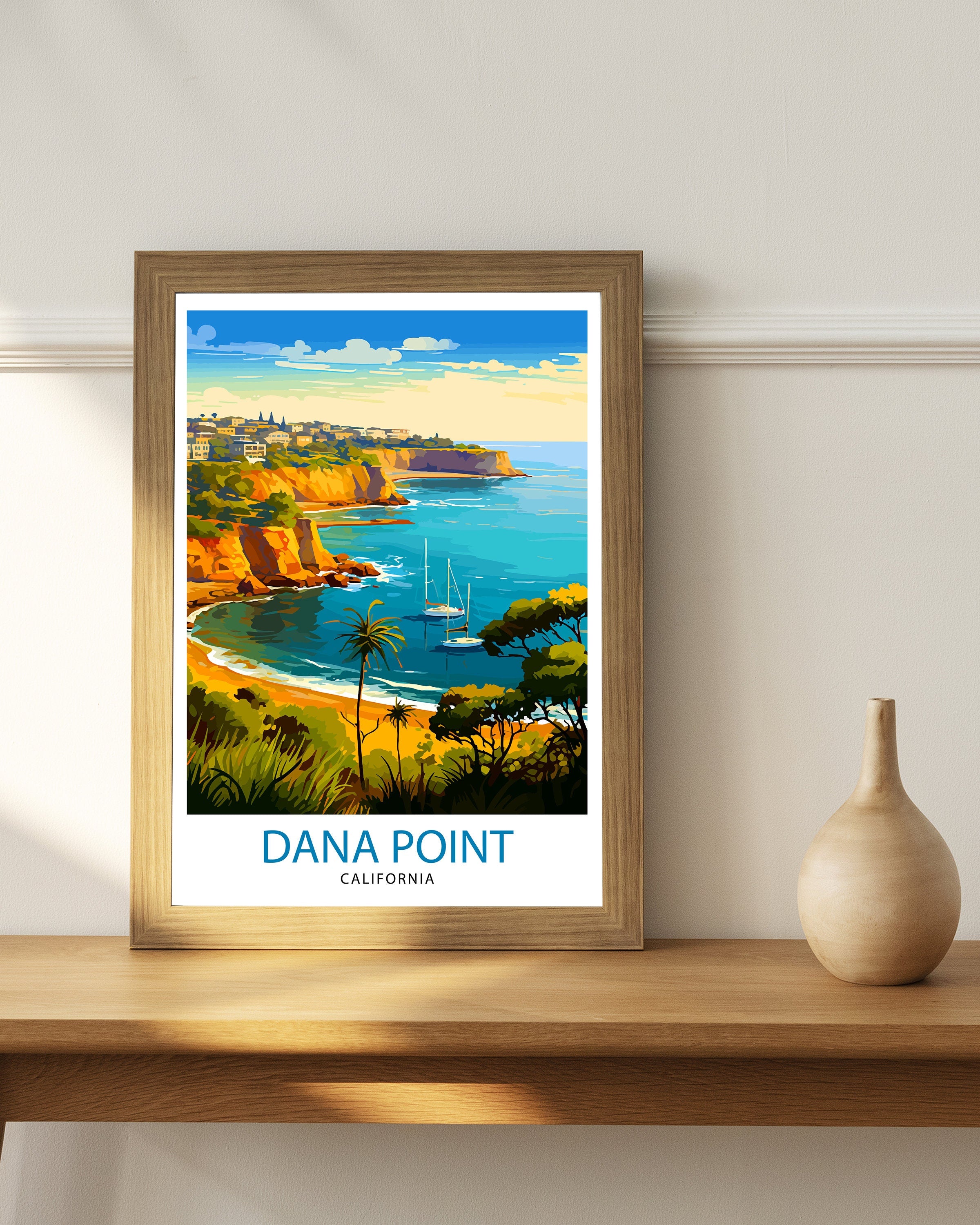 Dana Point California Travel Print Dana Point Wall Decor Dana Point Poster California Travel Prints Dana Point Art Print Dana