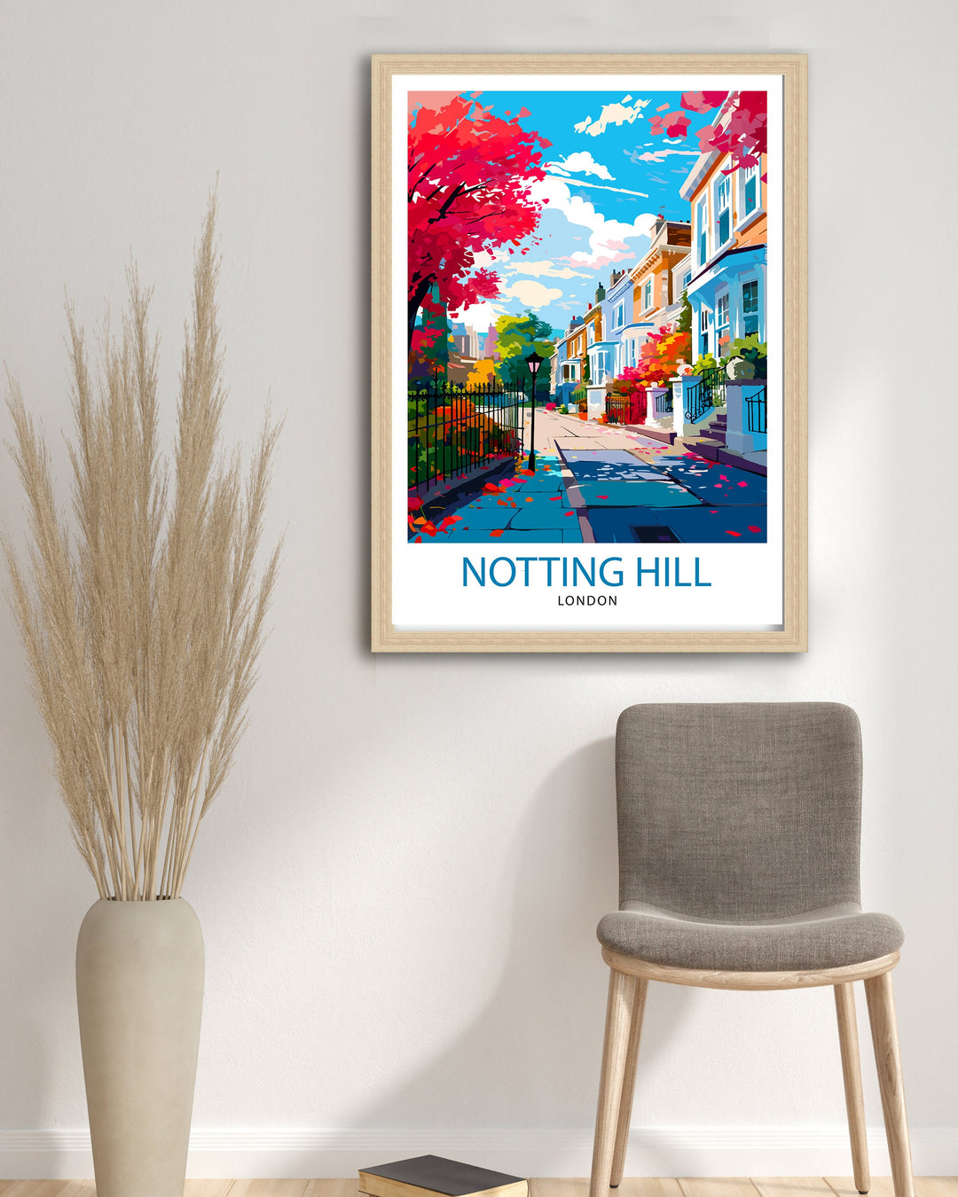 Notting Hill London Travel Poster Notting Hill