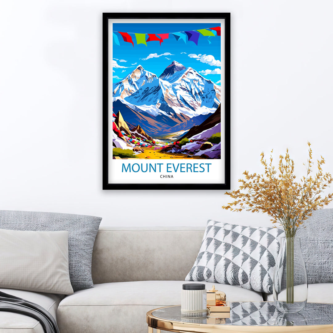 Mount Everest China Travel Poster Everest