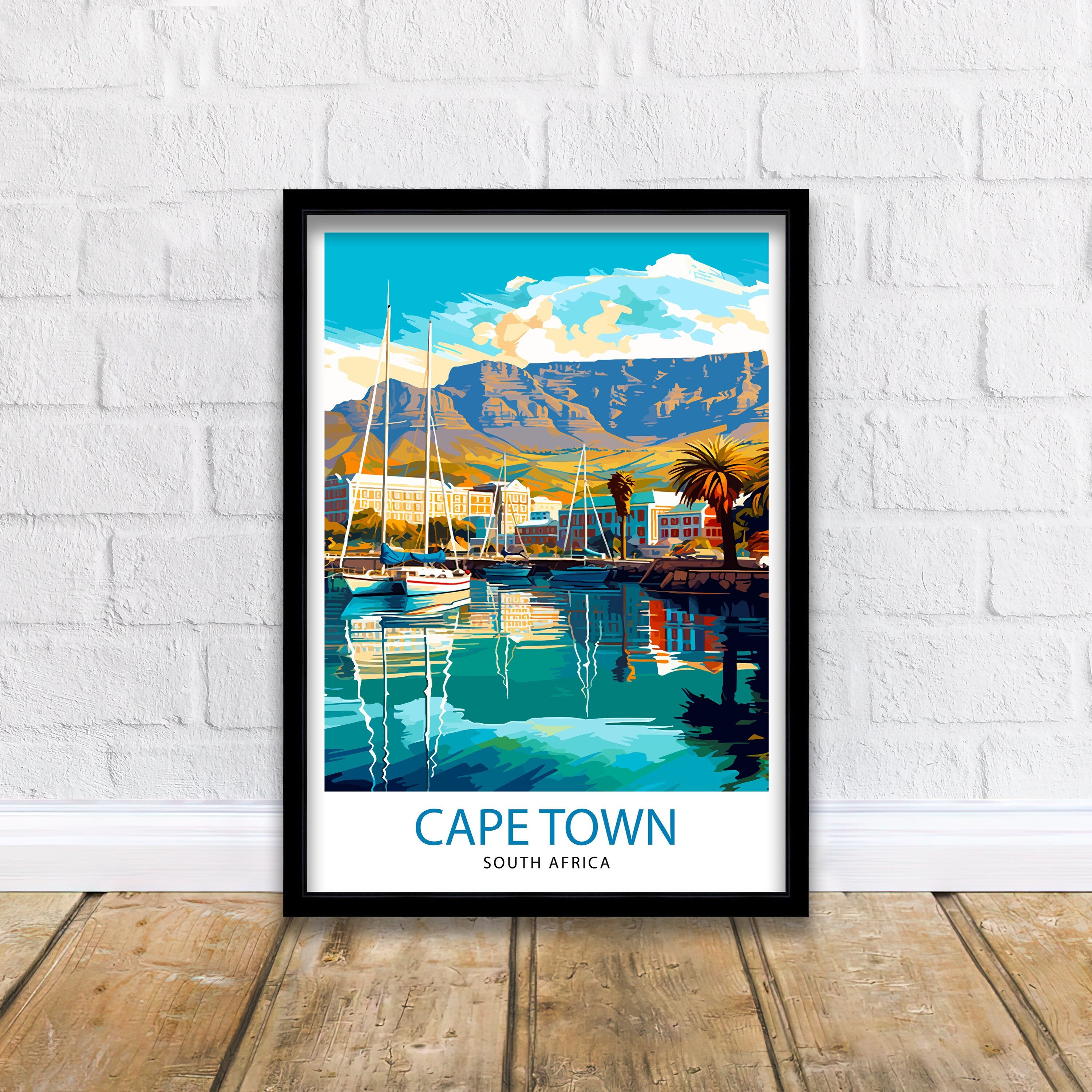 Cape Town South Africa Travel Print Cape Town Wall Decor Cape Town Poster South Africa Travel Prints Cape Town Art Print Cape Town