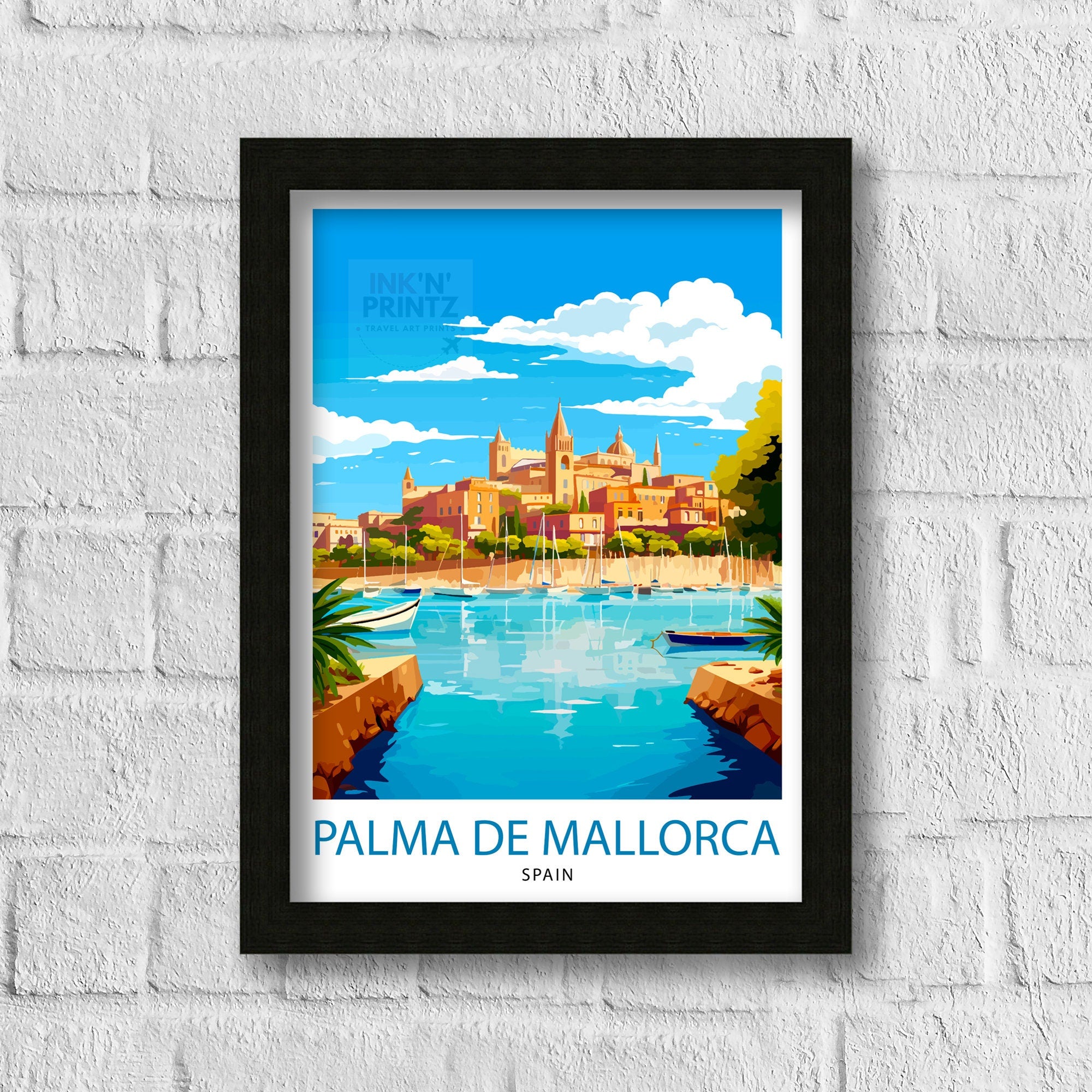 Palma de Mallorca Travel Print Palma Wall Decor Palma Poster Palma Art Print Palma Wall Art Palma Home Living Decor Gift for Palma Travel