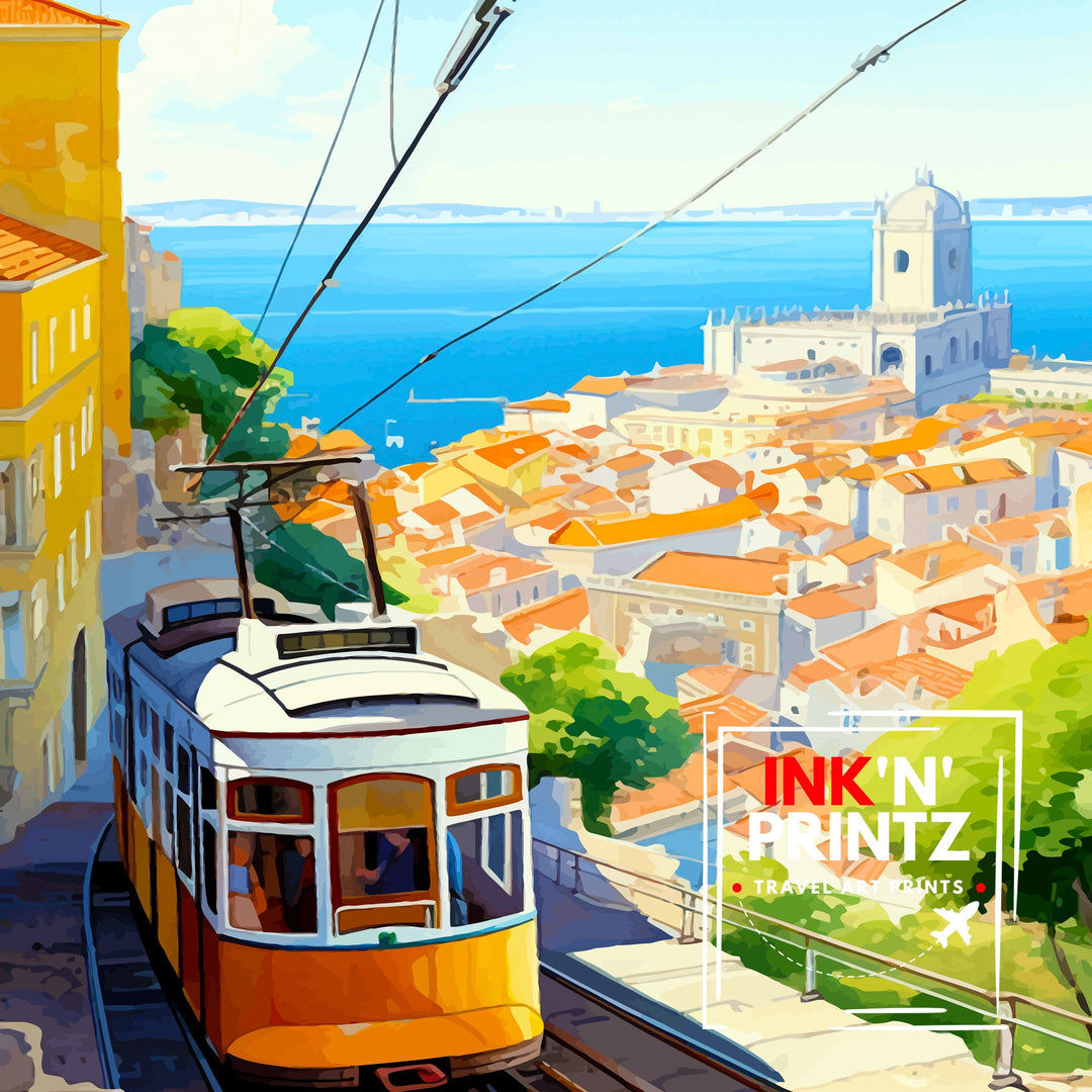 Lisbon Portugal Travel Poster Lisbon