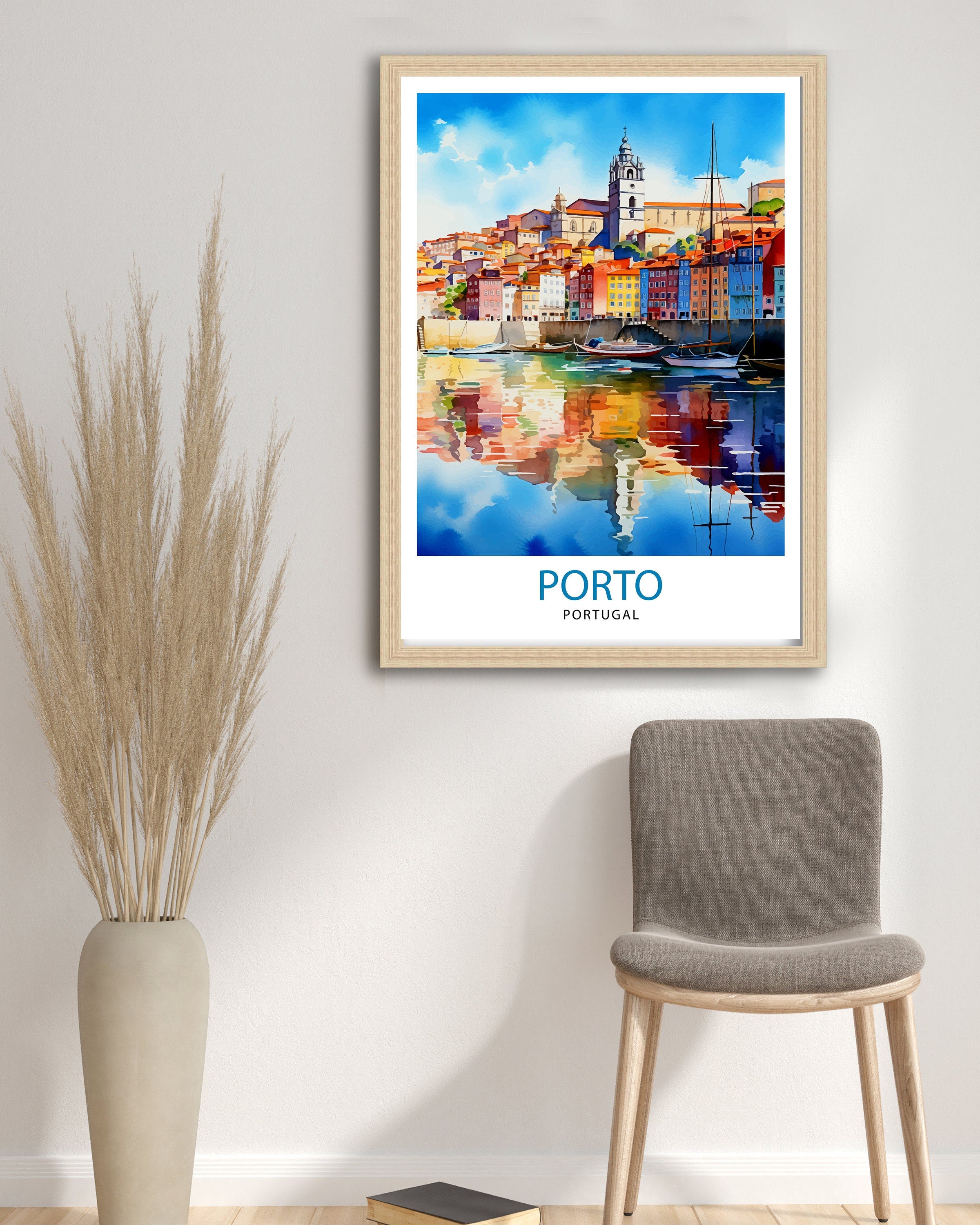 Porto Portugal Travel Poster, Art Print , Wall Art, Art Print