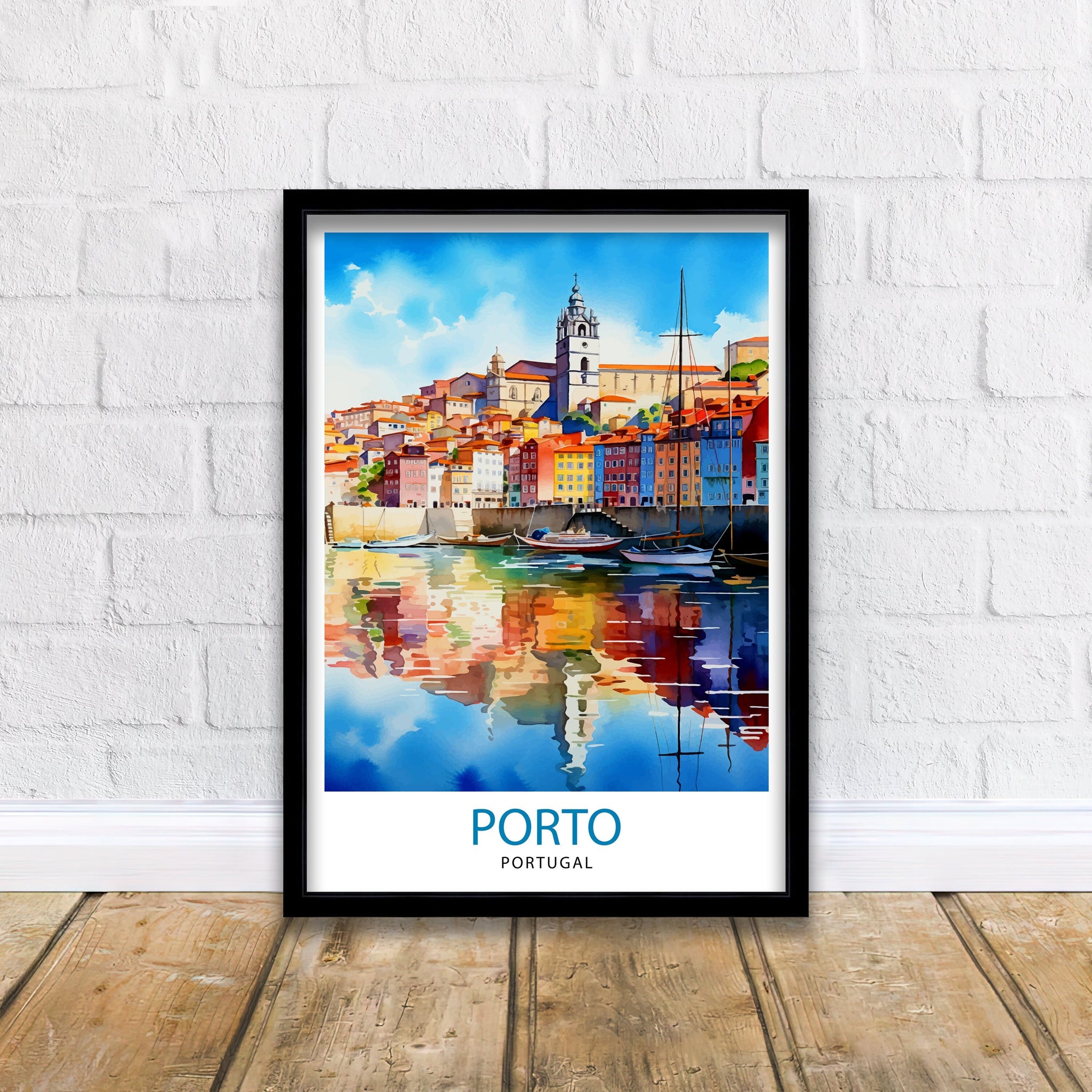 Porto Portugal Travel Poster, Art Print , Wall Art, Art Print