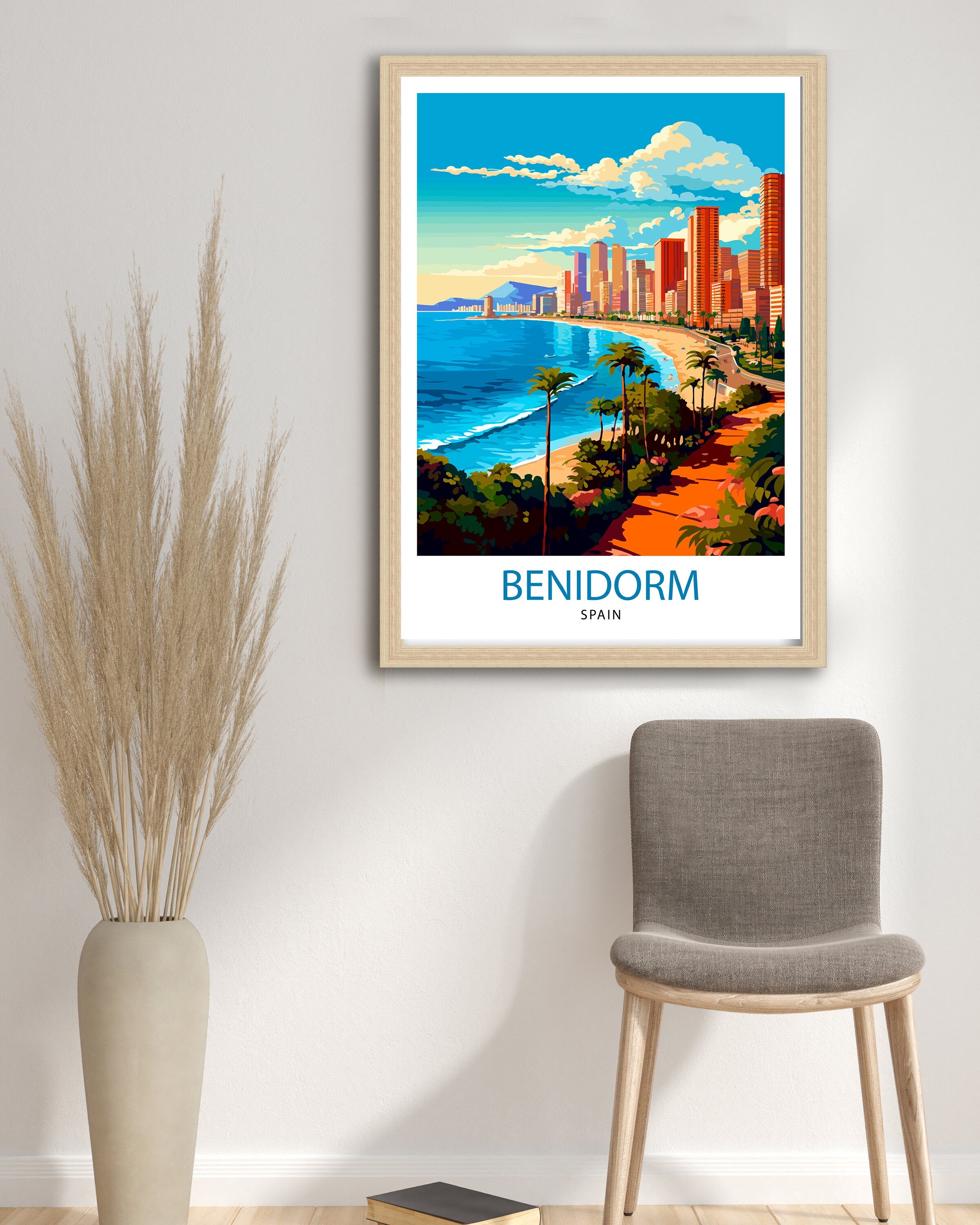 Benidorm Spain Print Benidorm Wall Decor Benidorm Poster Benidorm Art Print Benidorm Wall Art Gift for Benidorm Travel Benidorm Home Decor
