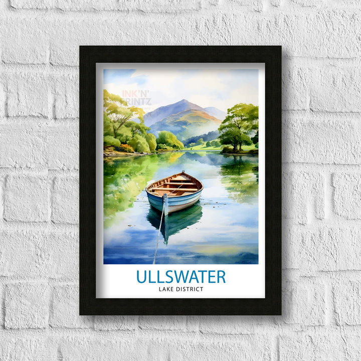 Ullswater Lake District Travel Poster Lake District