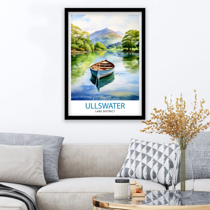 Ullswater Lake District Travel Poster Lake District