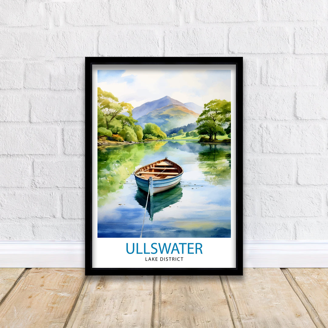 Ullswater Lake District Travel Poster Lake District