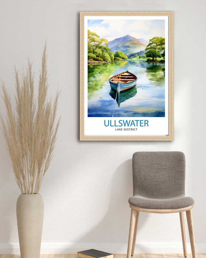 Ullswater Lake District Travel Poster Lake District