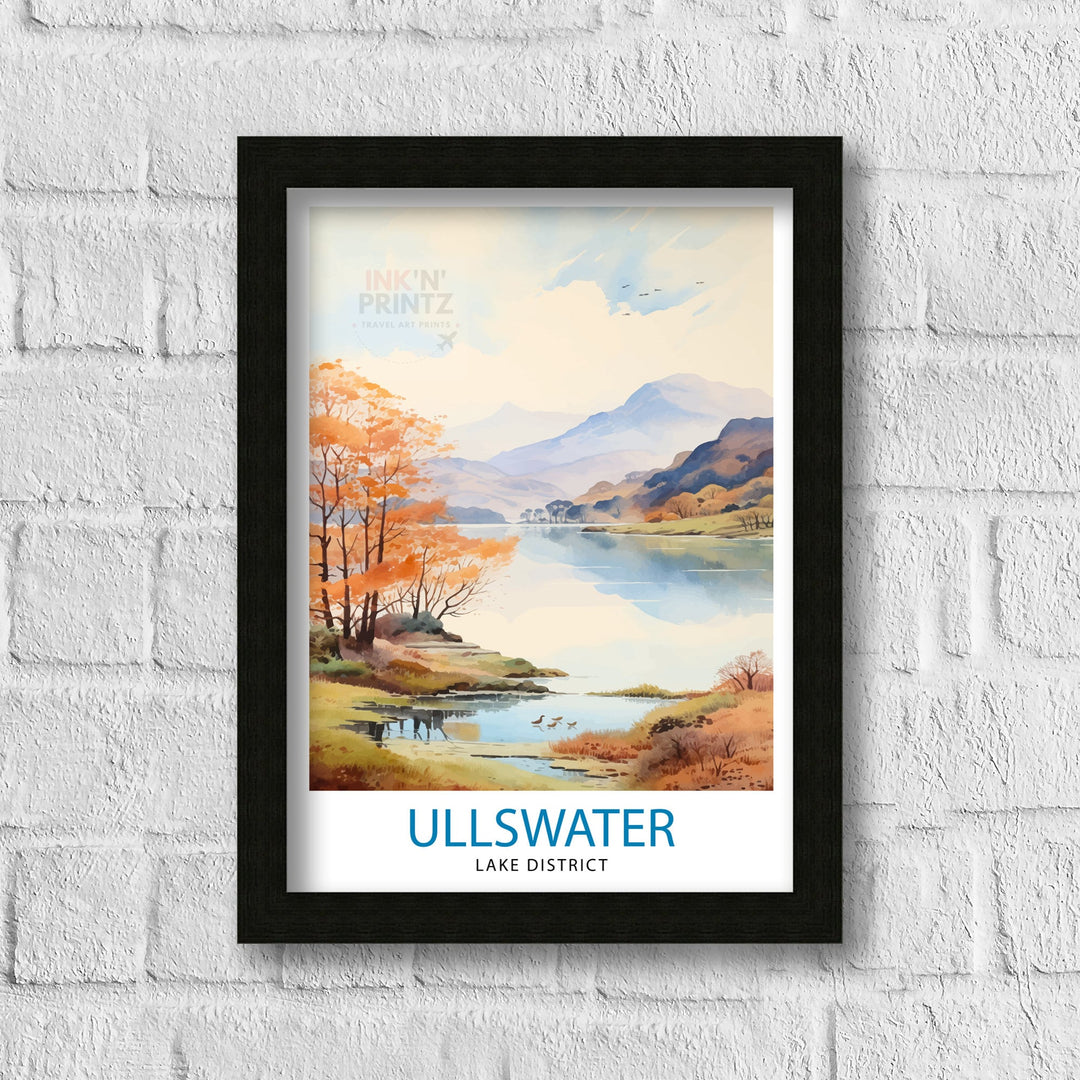 Ullswater Lake District Travel Poster Lake District