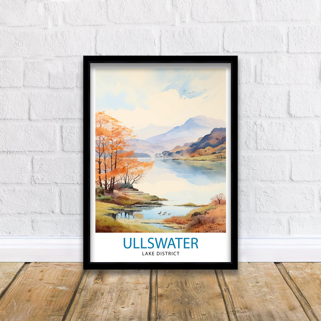 Ullswater Lake District Travel Poster Lake District