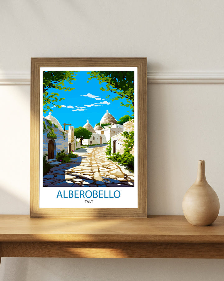 Alberobello Italy Travel Poster