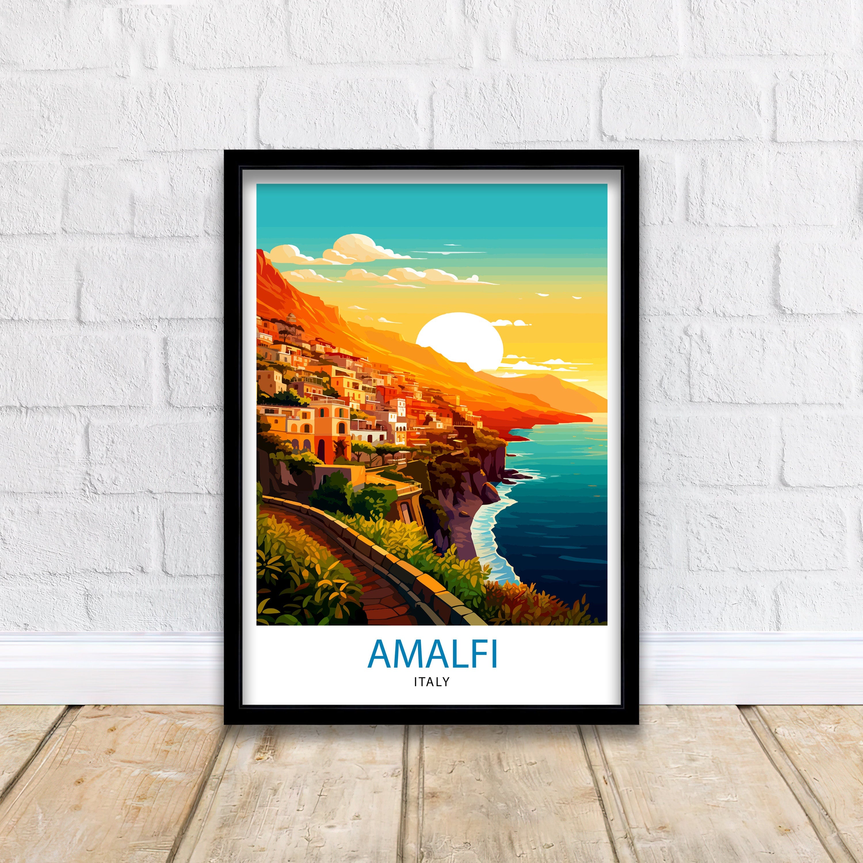 Amalfi Italy Travel Print Amalfi Wall Decor Amalfi Poster Amalfi Art Print Amalfi Wall Art Amalfi Home Living Decor Gift for Amalfi