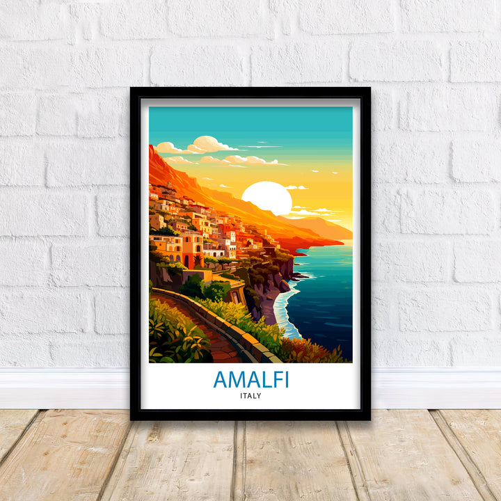 Amalfi Italy Travel Poster Amalfi